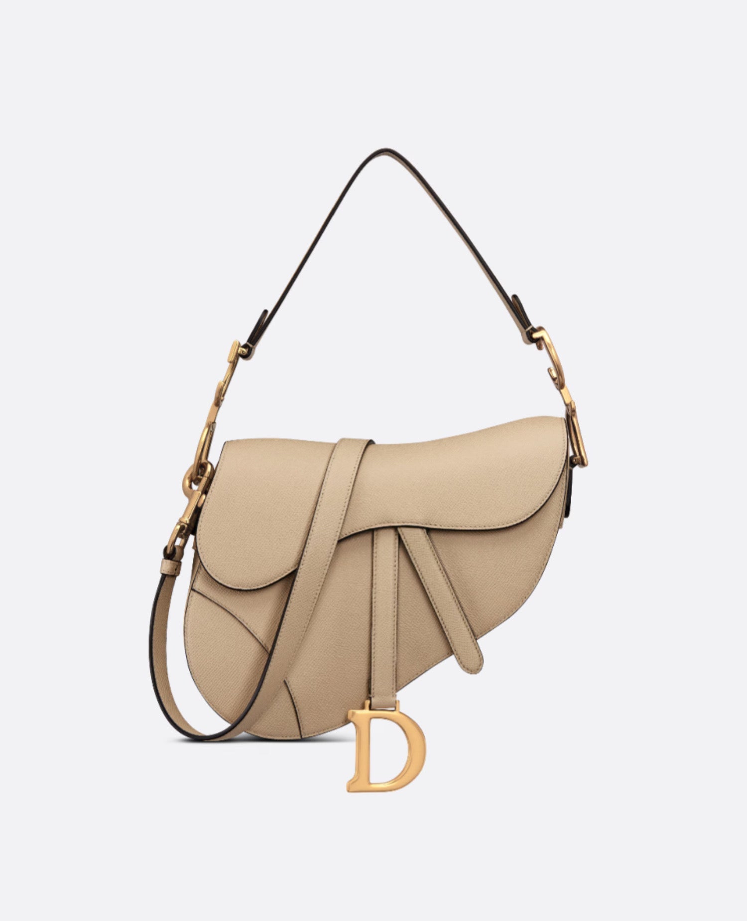 Christian Dior Saddle Bag with Strap sand Colored