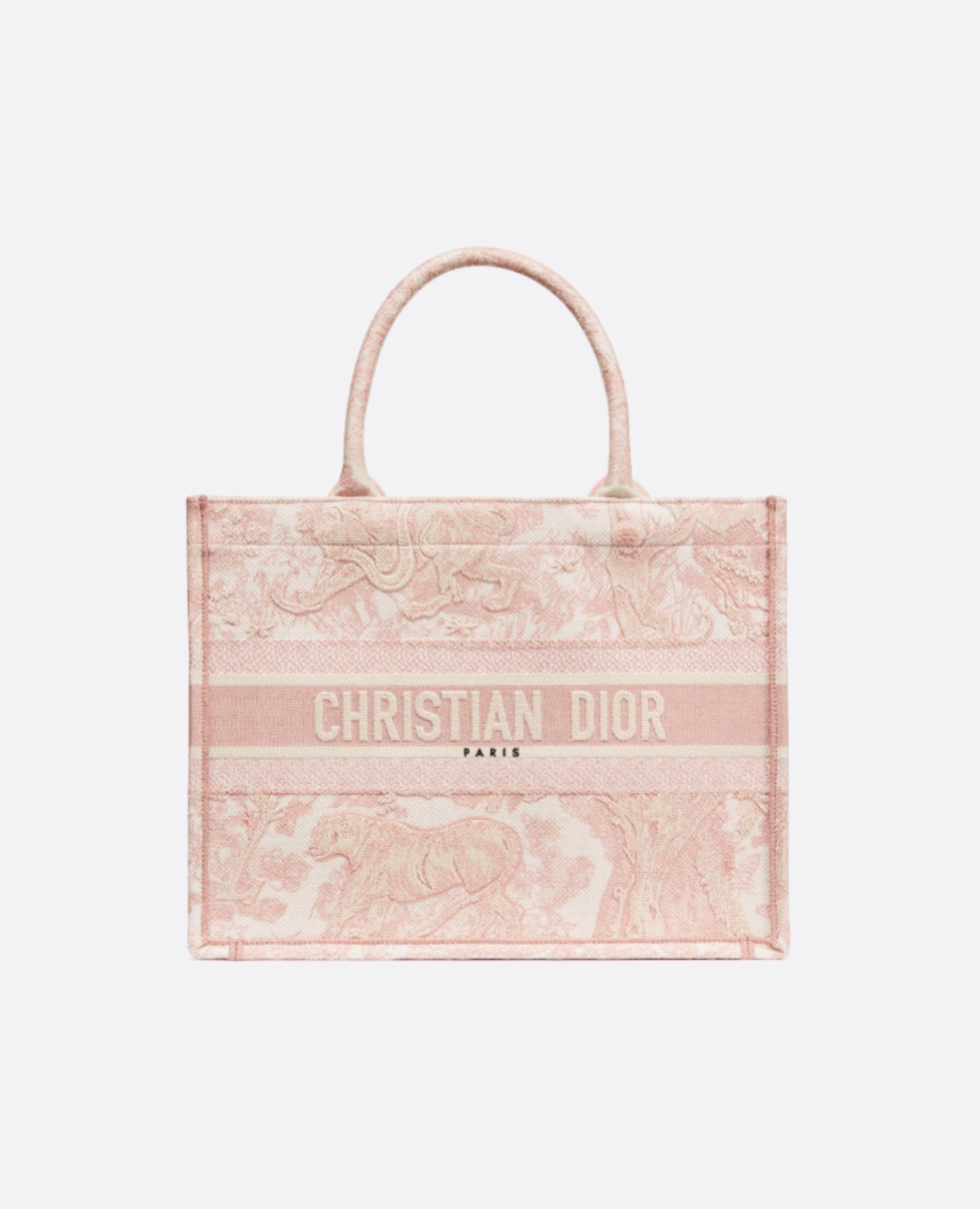 Christian Dior Medium Book Tote Bag Pink Toile