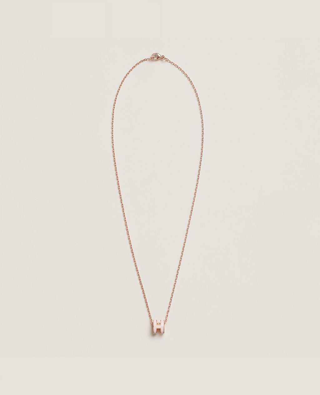 Hermès Mini Pop H Pendant Pink Gold Rose Dragee