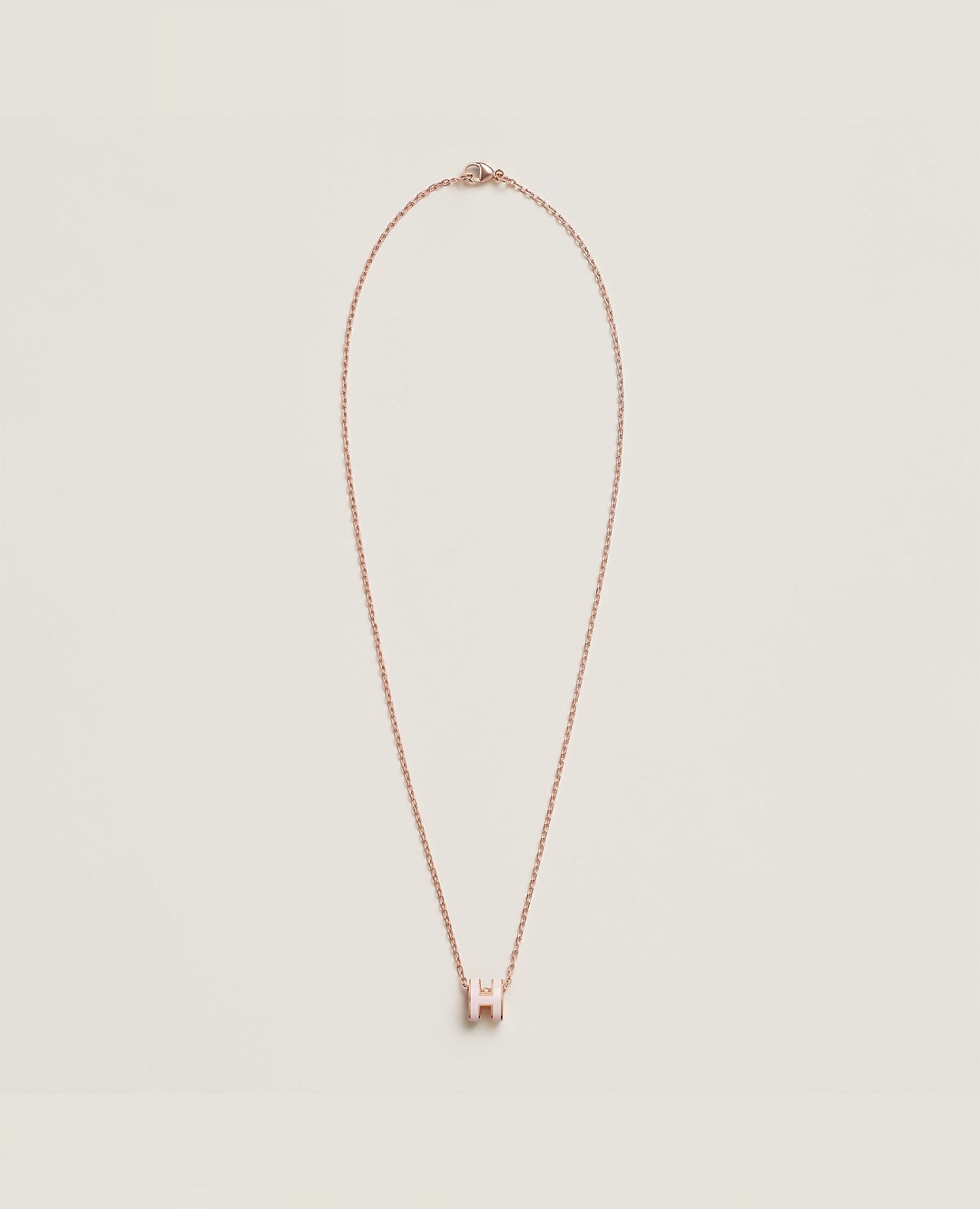 Hermès Mini Pop H Pendant Pink Gold Rose Dragee