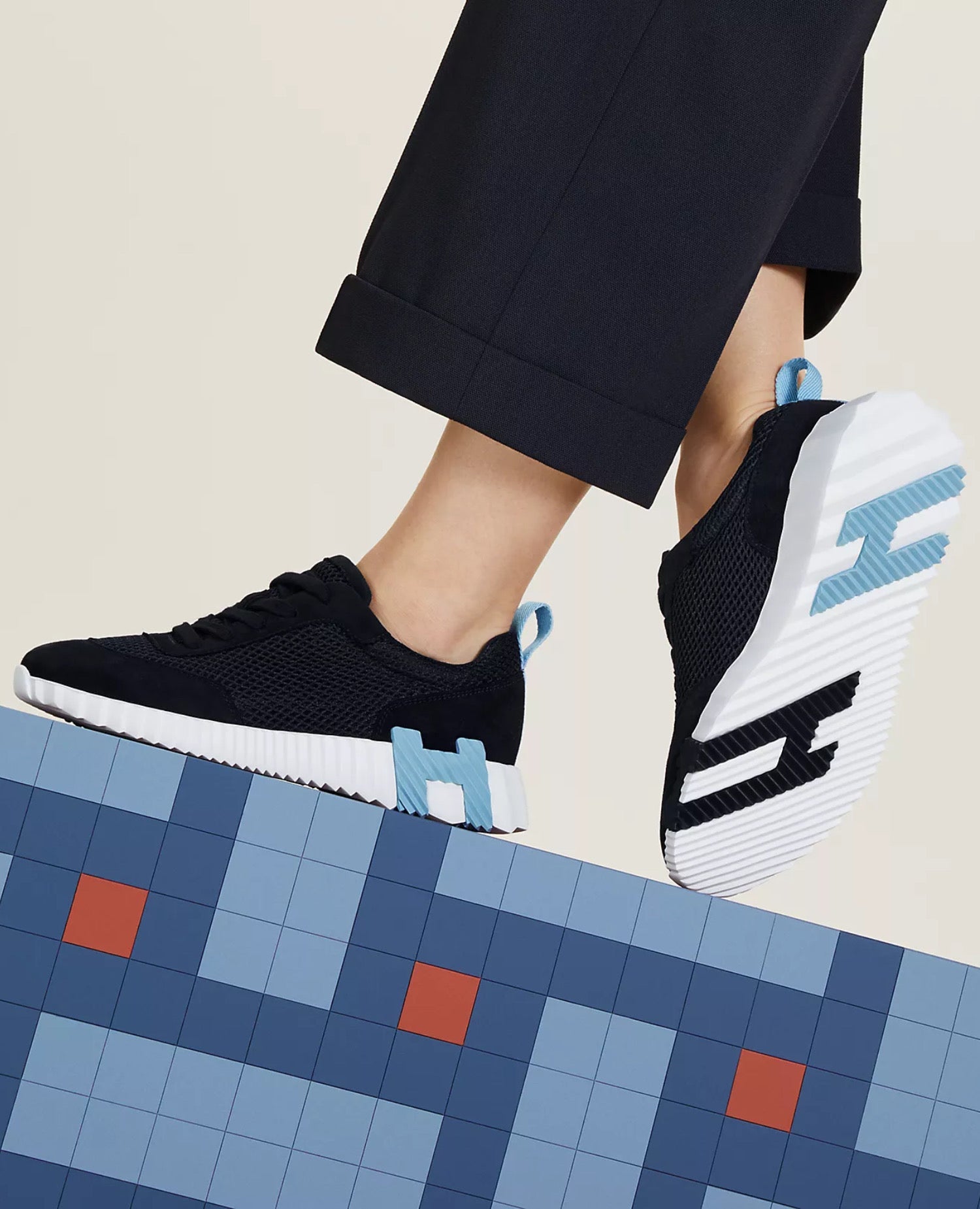 Hermès Bouncing Sneaker Graphic Mesh Noir