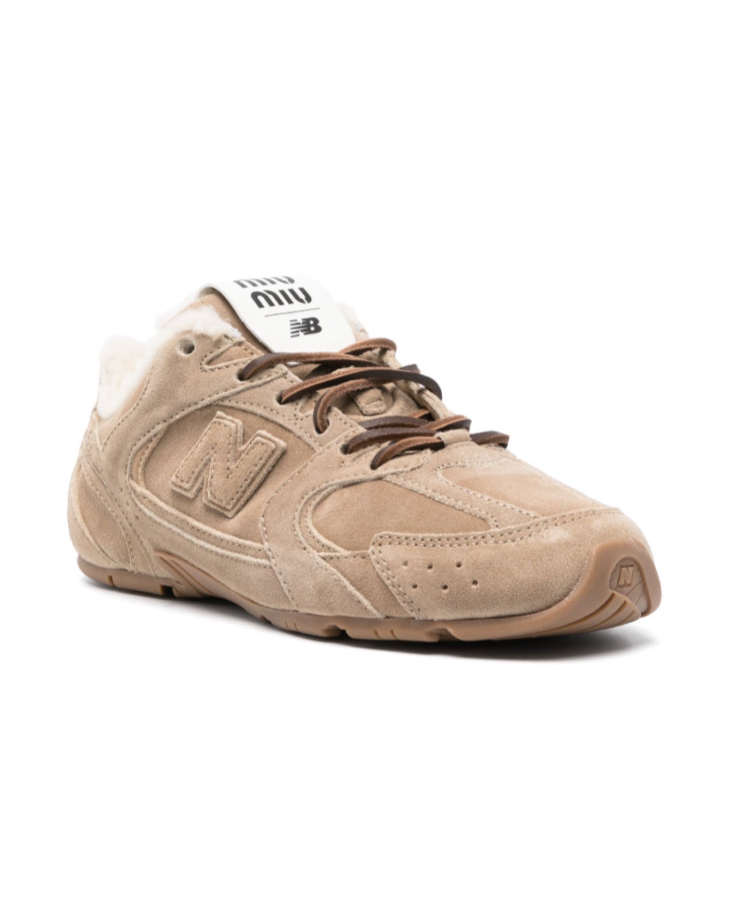 Miu Miu X New Balance 530 Suede Sneakers Beige