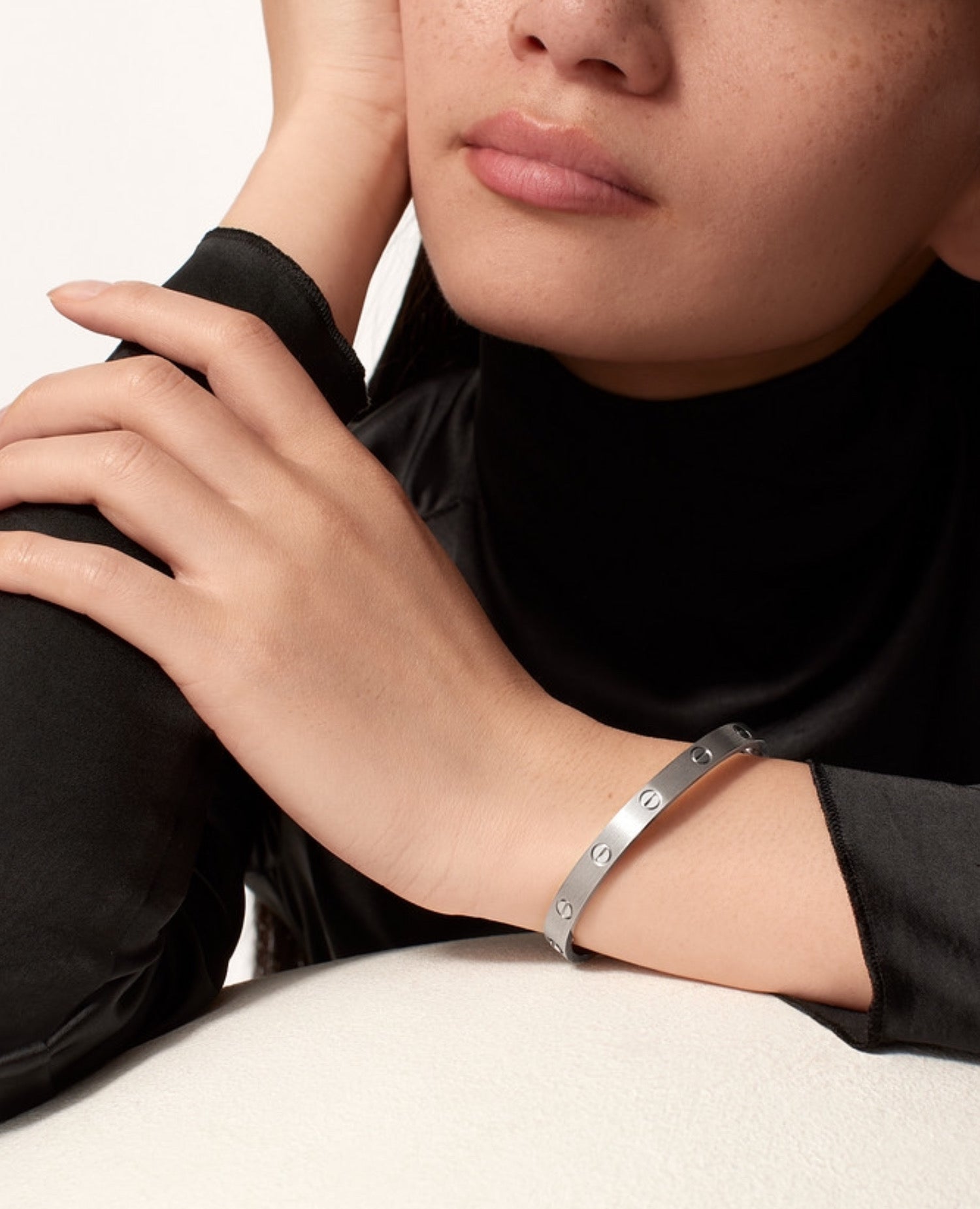 Cartier Love Bracelet, Classic Model, Brushed, Silver