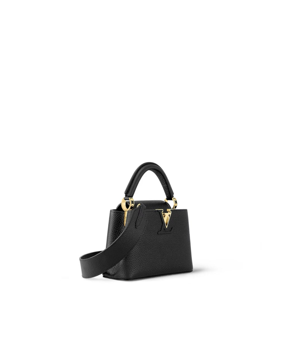 Louis Vuitton Capucines Mini Black Golden Handle