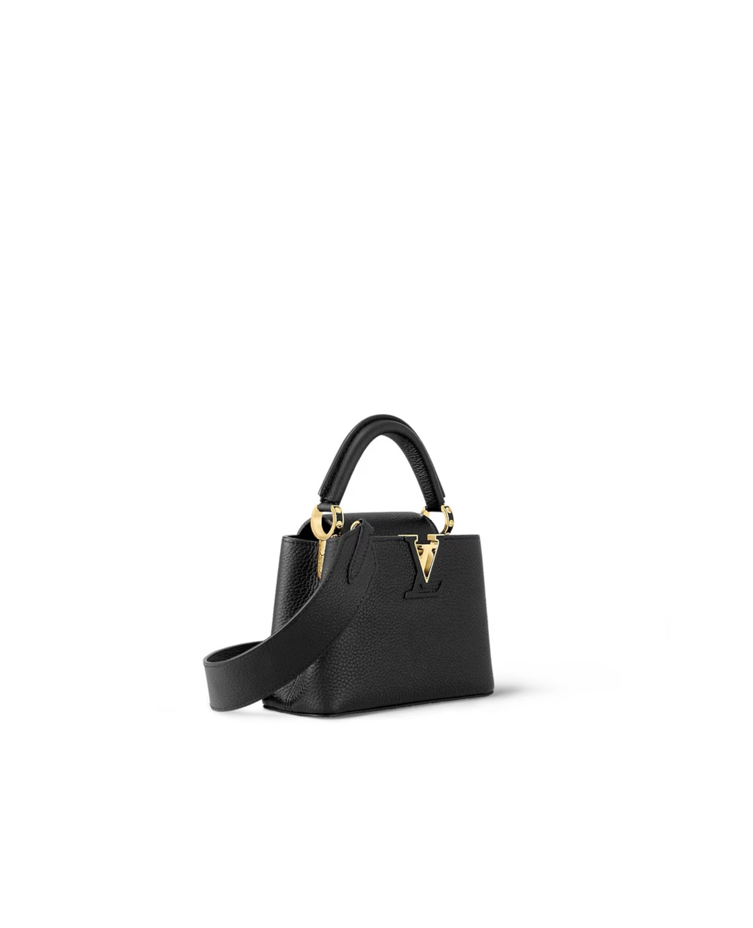 Louis Vuitton Capucines Mini Black Golden Handle
