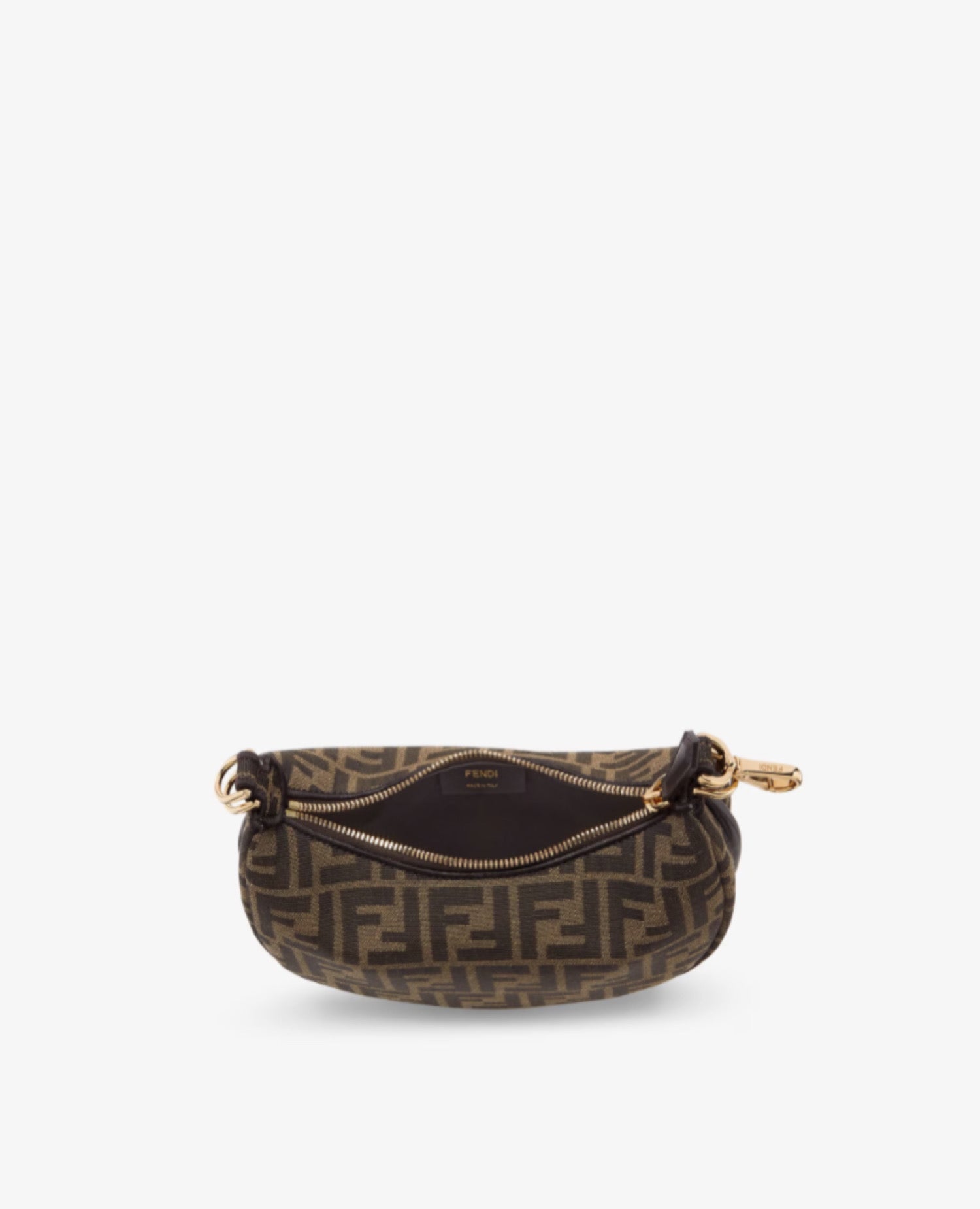 Fendi Fendigraphy Mini Bag Brown FF jacquard Motif Fabric
