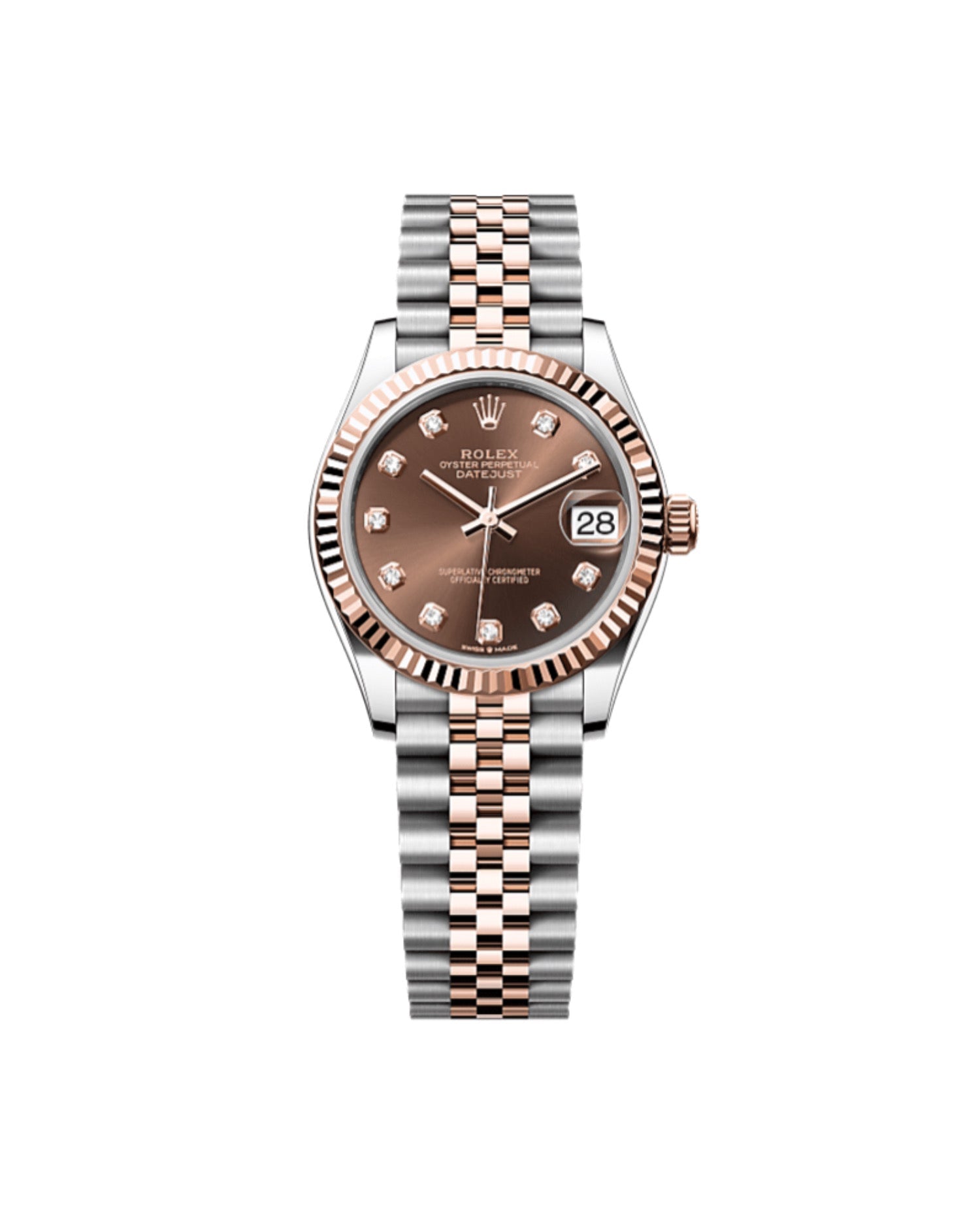 Rolex Datejust 31 Oyster, 31 mm, Oystersteel and yellow gold, Dark Grey