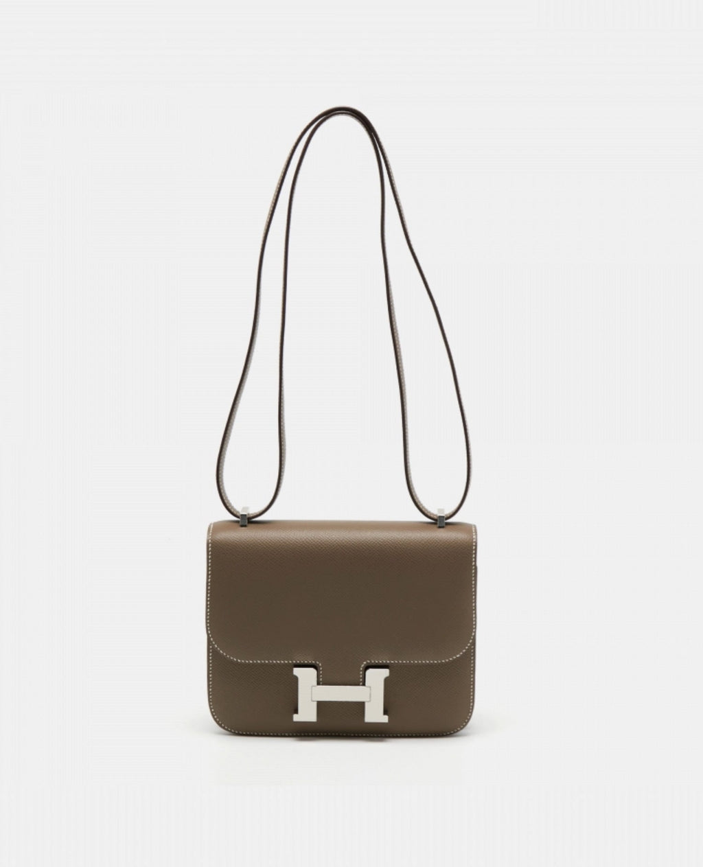 Hermès Constance 18 Epsom Etoupe Silver