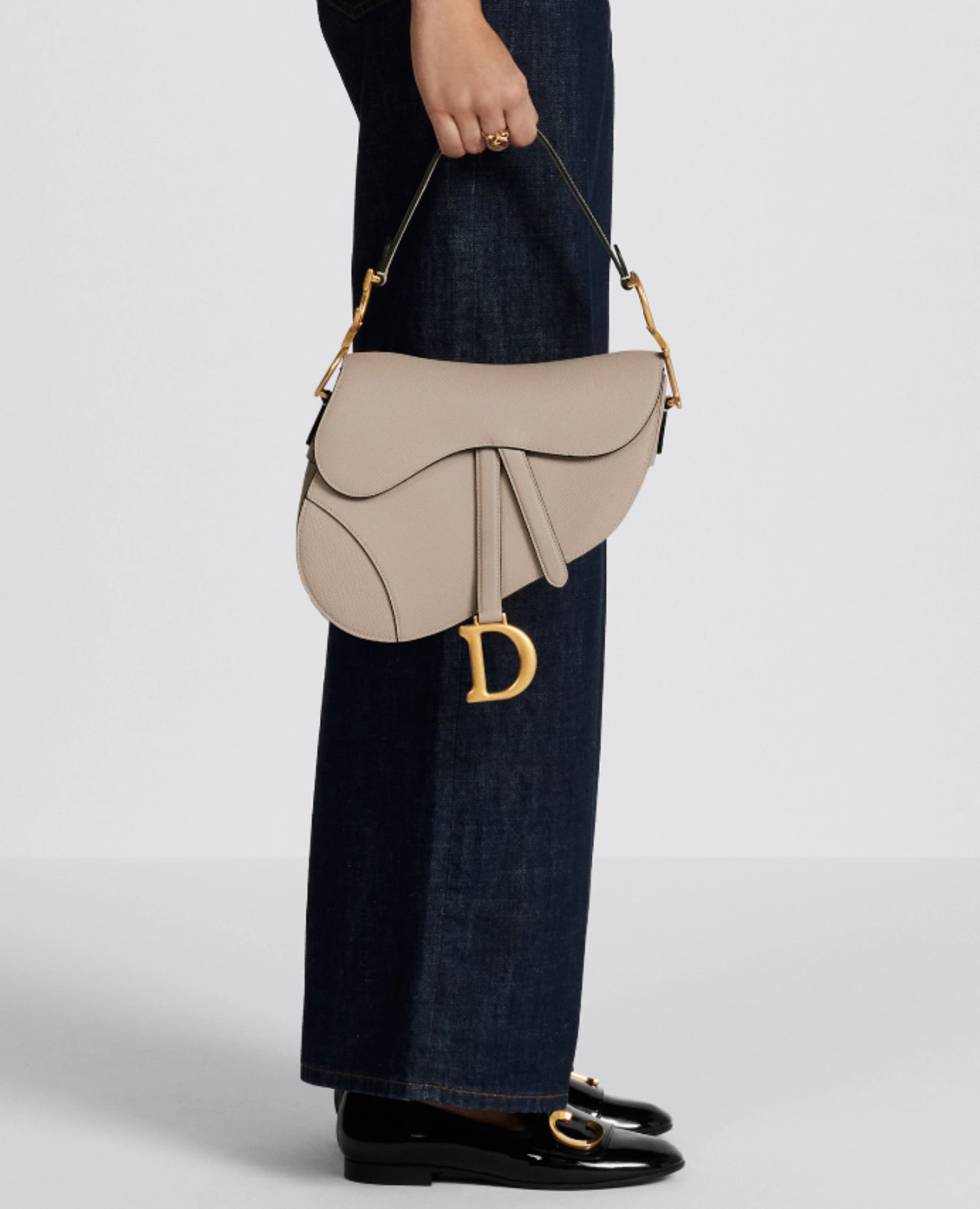 Christian Dior Saddle Bag with Strap sand Colored