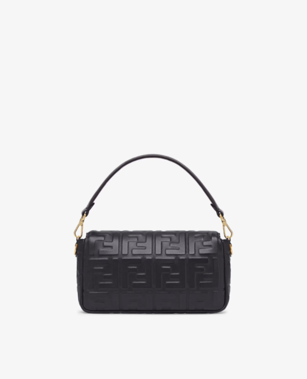 Fendi Baguette Medium Black Leather Bag
