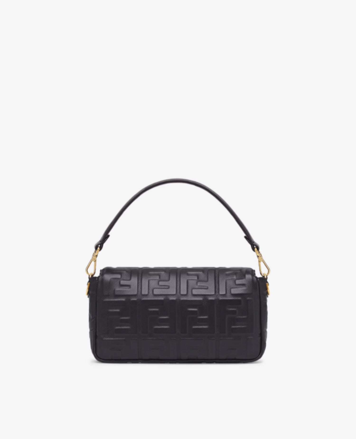 Fendi Baguette Medium Black Leather Bag