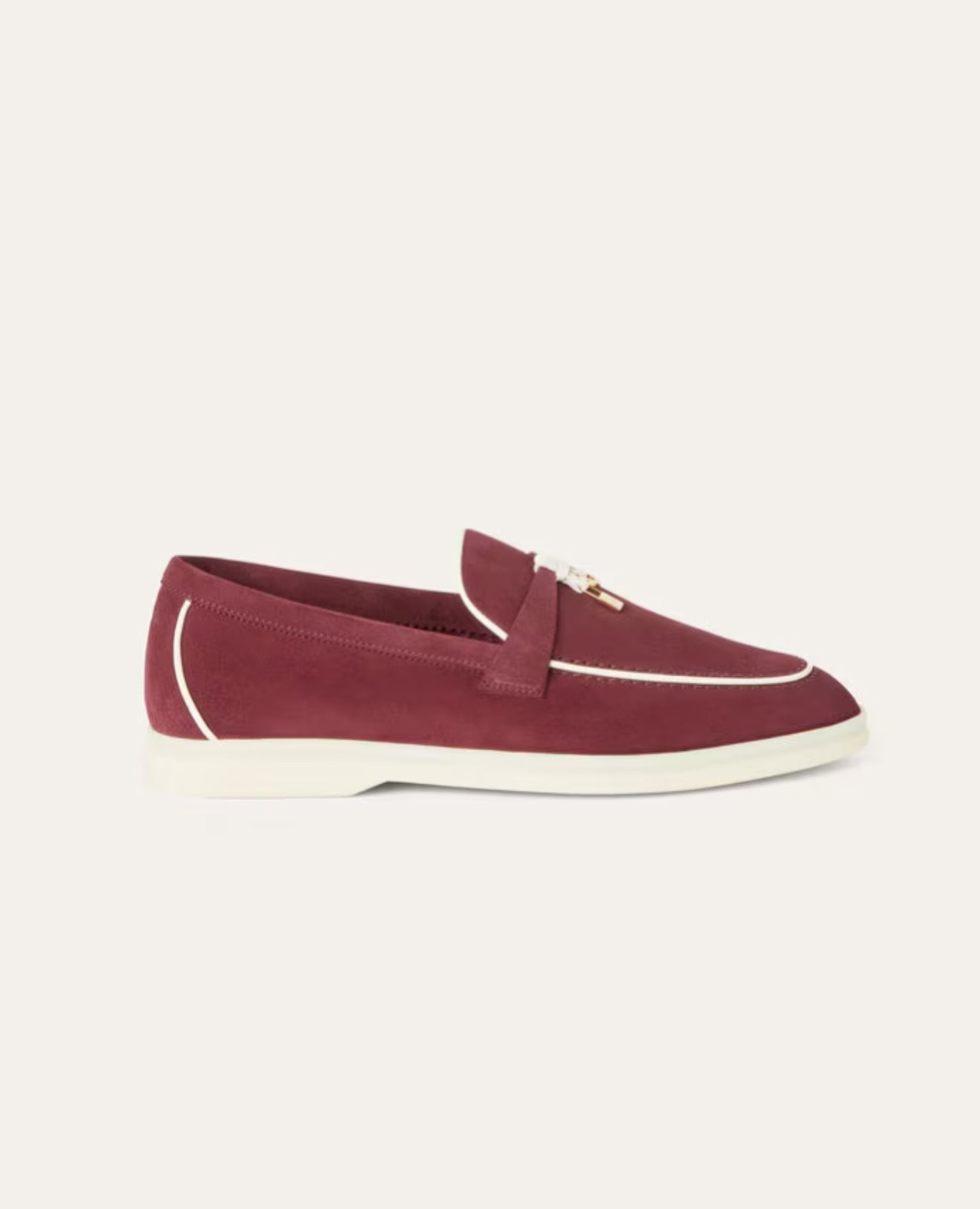 Loro Piana Summer Charms Walk Loafers Azuki Beans