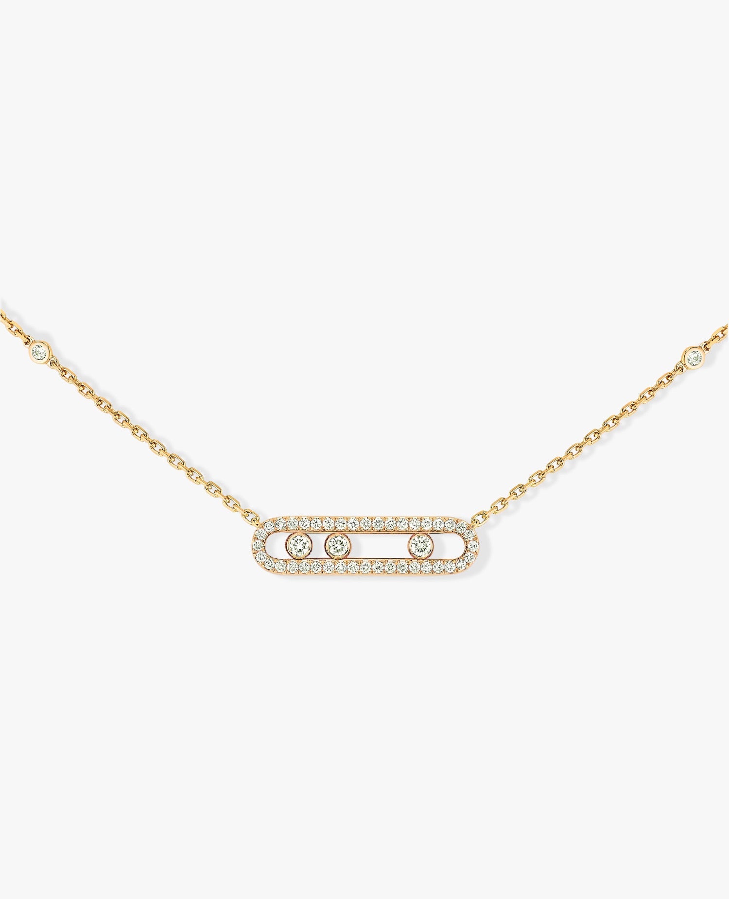Messika Baby Move Pavé Necklace Yellow Gold