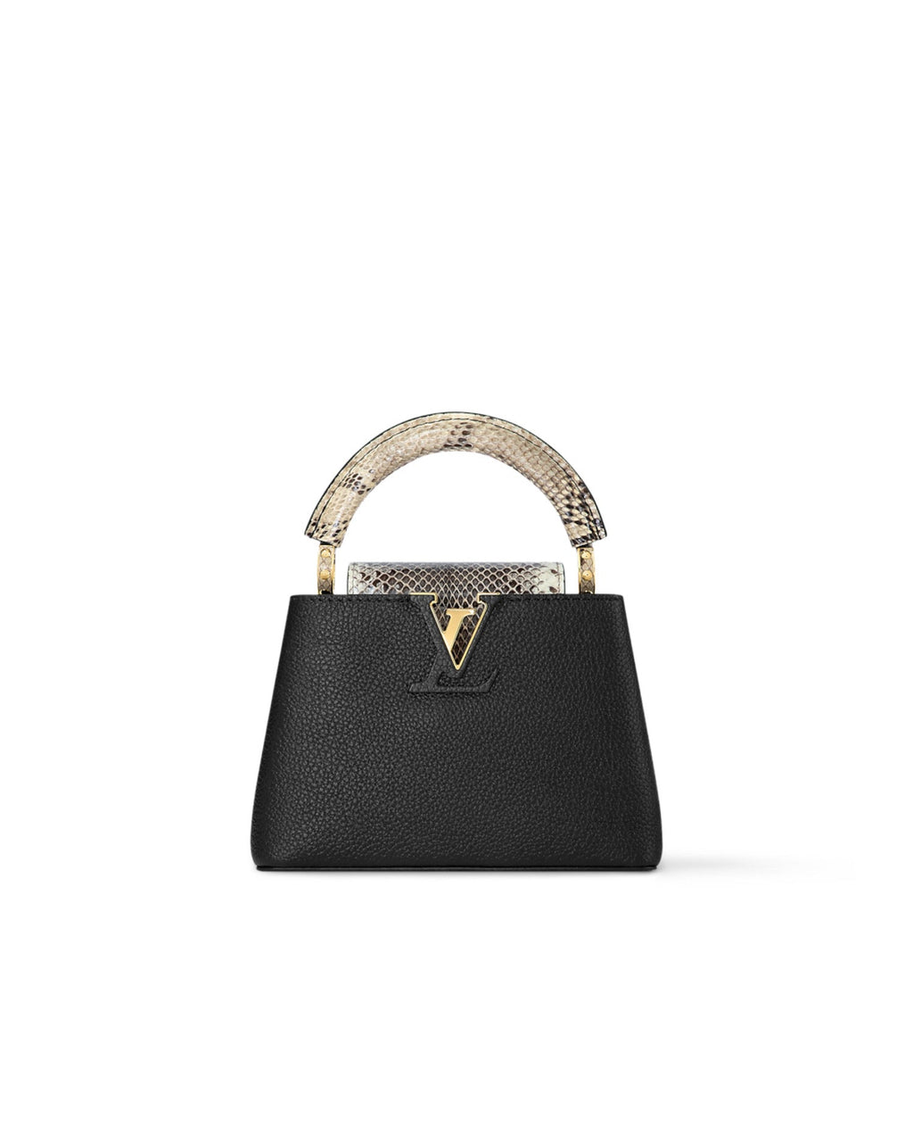 Louis Vuitton Capucines Mini Handbag Black Full-grain Taurillon leather