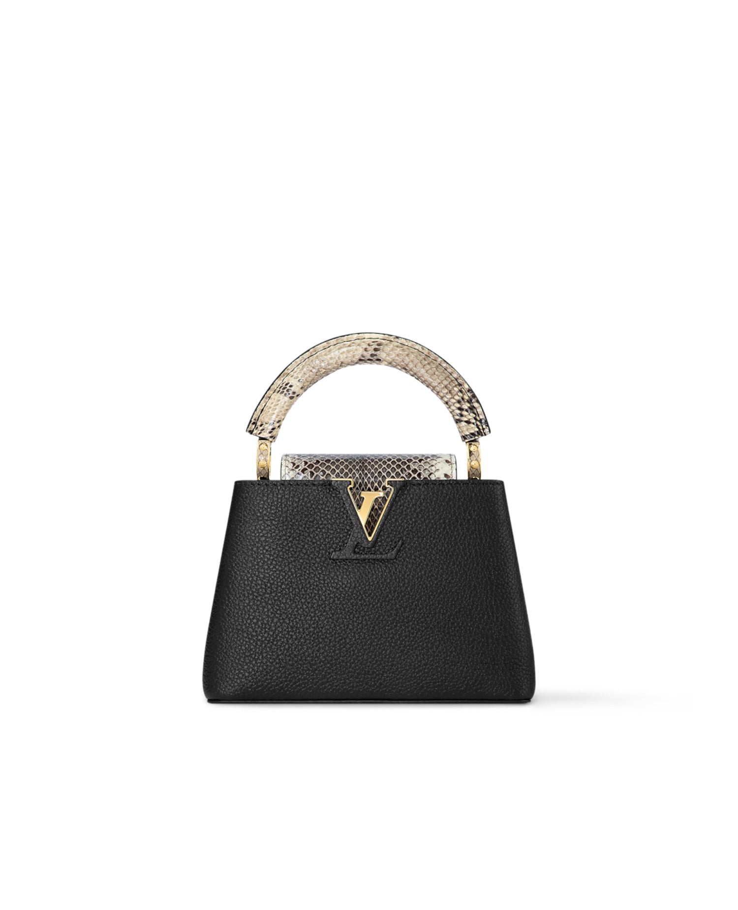 Louis Vuitton Capucines Mini Handbag Black Full-grain Taurillon leather