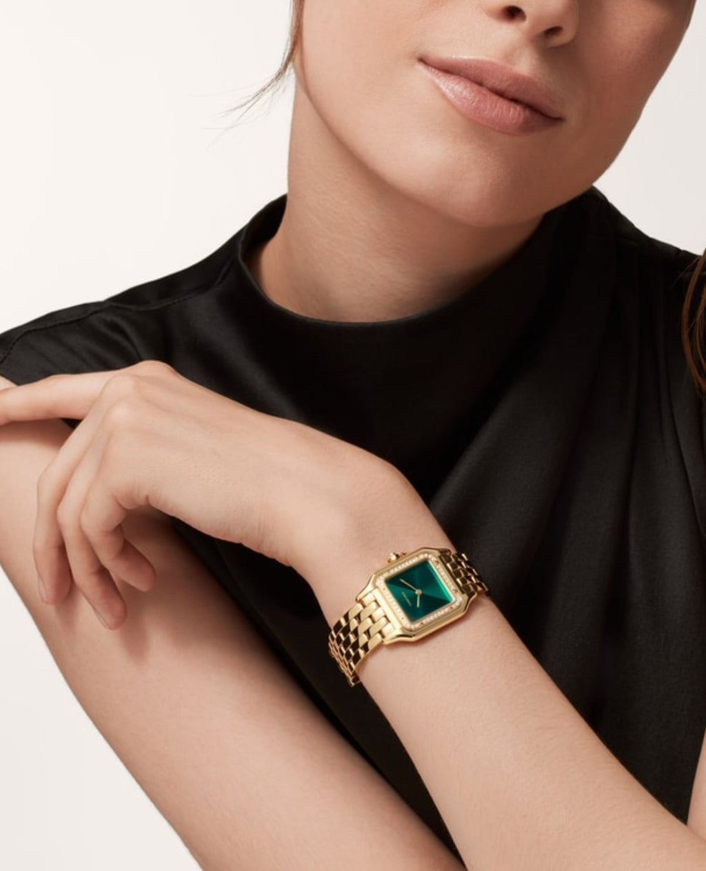 Panthèrs DE Cartier watch, Medium Model, Green