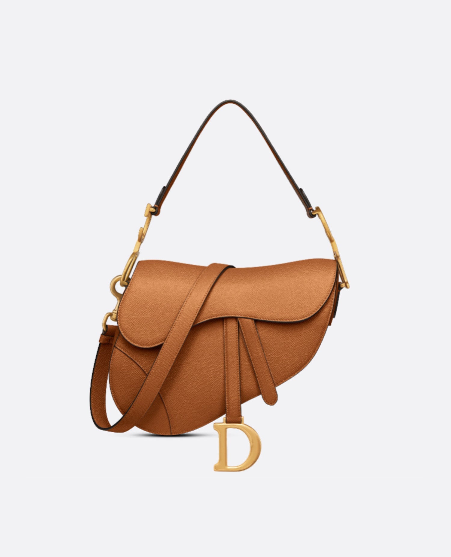 Christian Dior Saddle Bag With Strap Golden Saddle