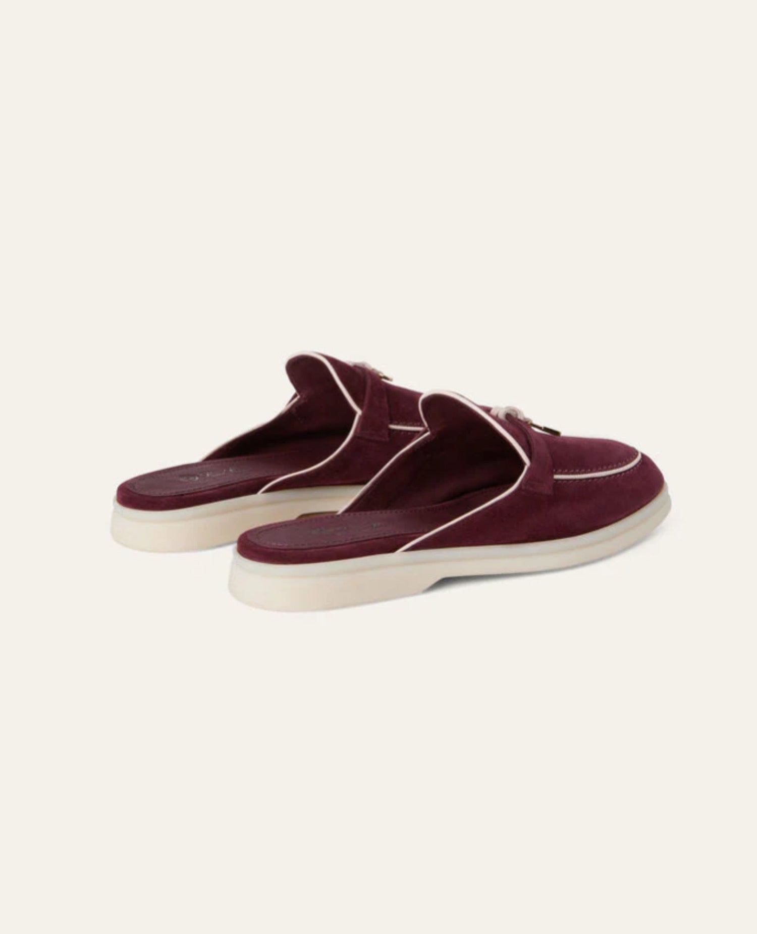 Loro Piana Babouche Charms Walk Loafers Azuki Beans