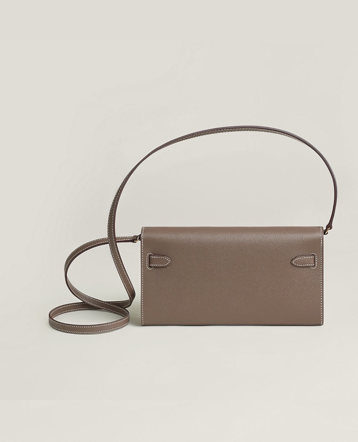 Hermès Kelly Classique To Go wallet Etoupe / Gold