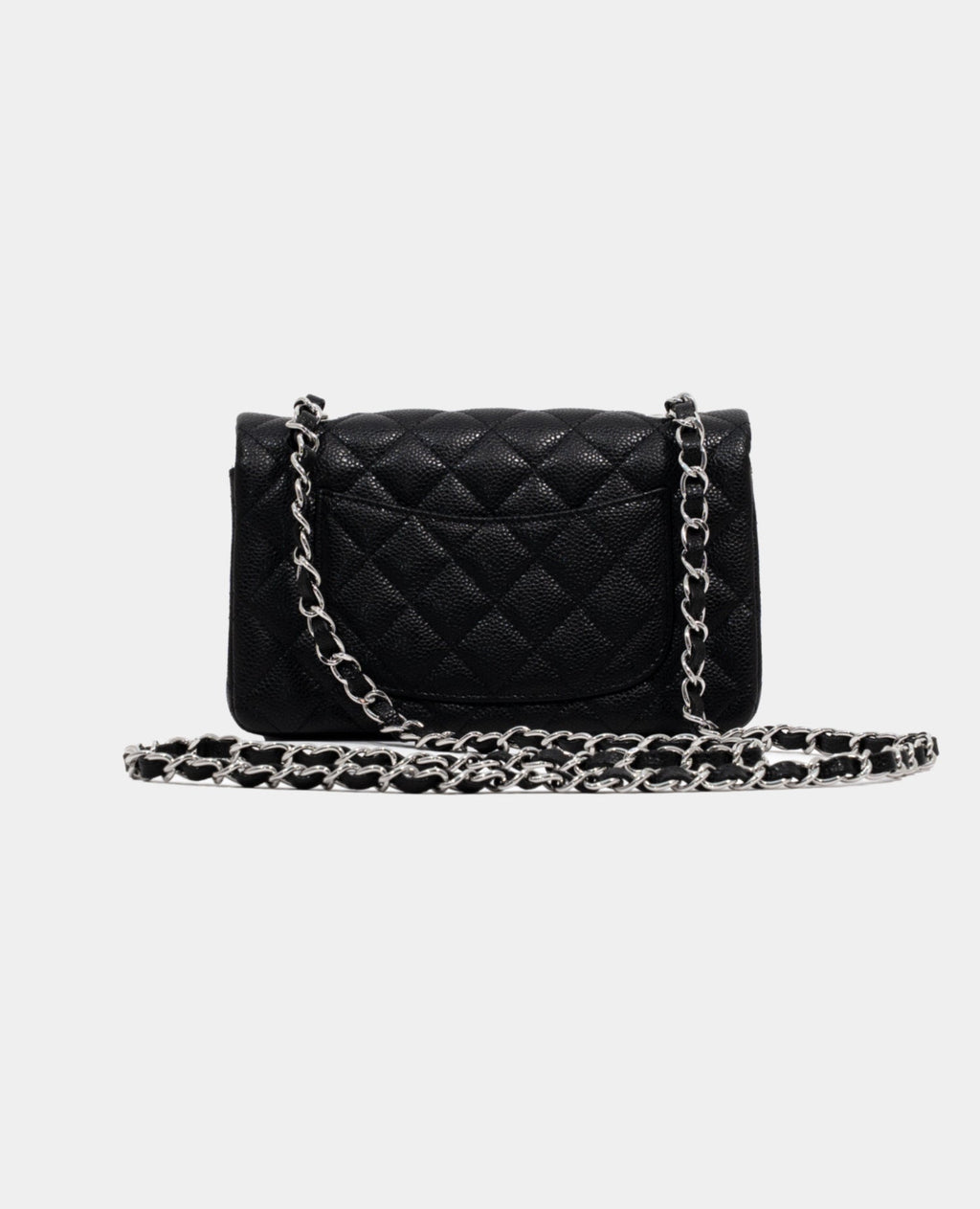 Coco Caviar Quilted Mini Rectangular Flap Black