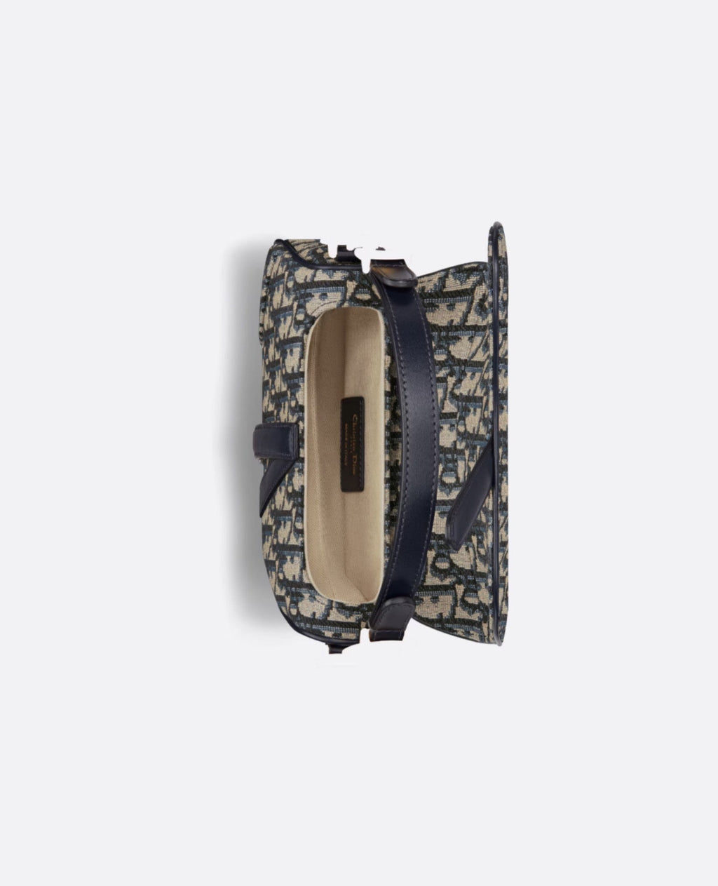Christian Dior Mini Saddle Bag Blue Oblique Jacquard