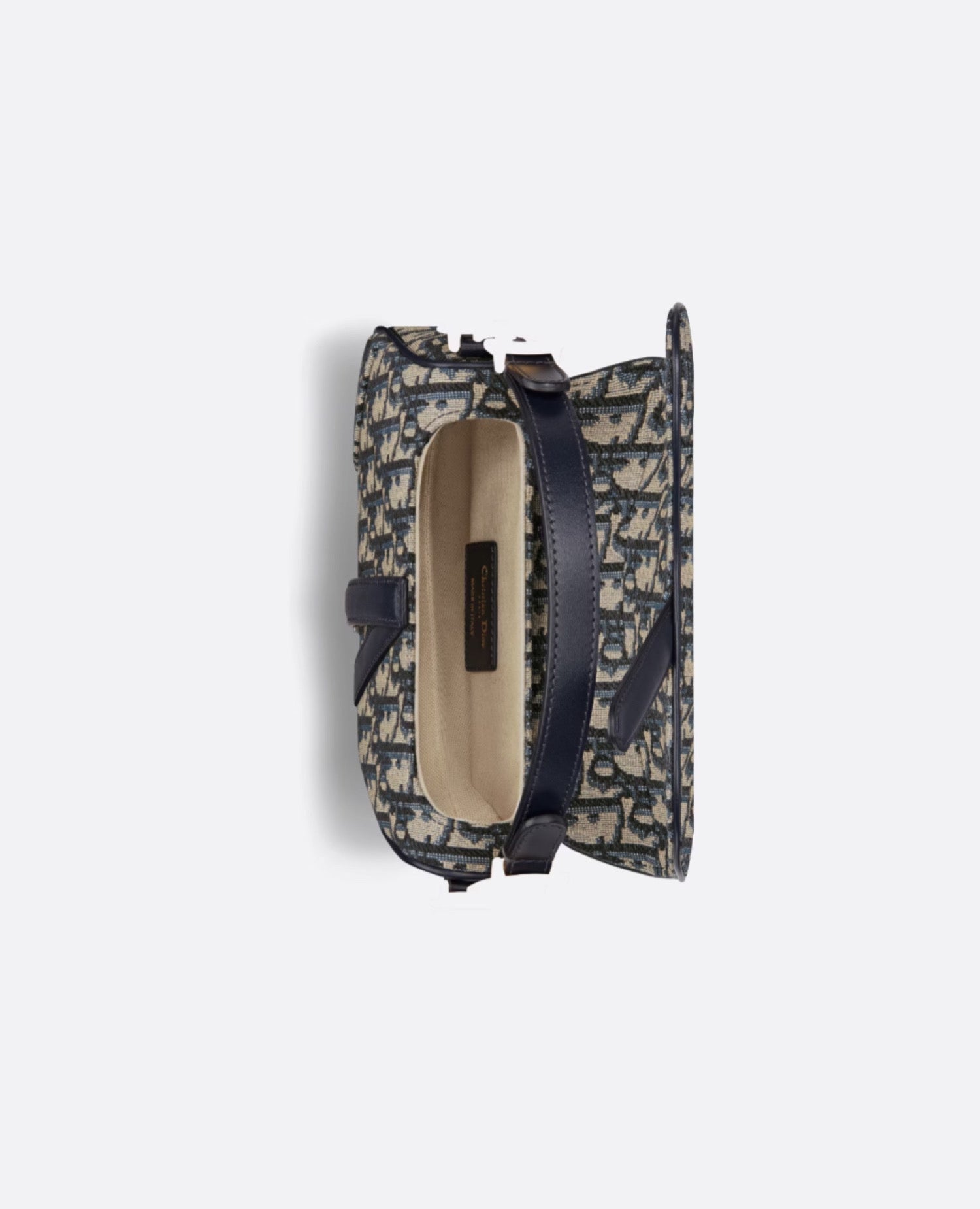 Christian Dior Mini Saddle Bag Blue Oblique Jacquard
