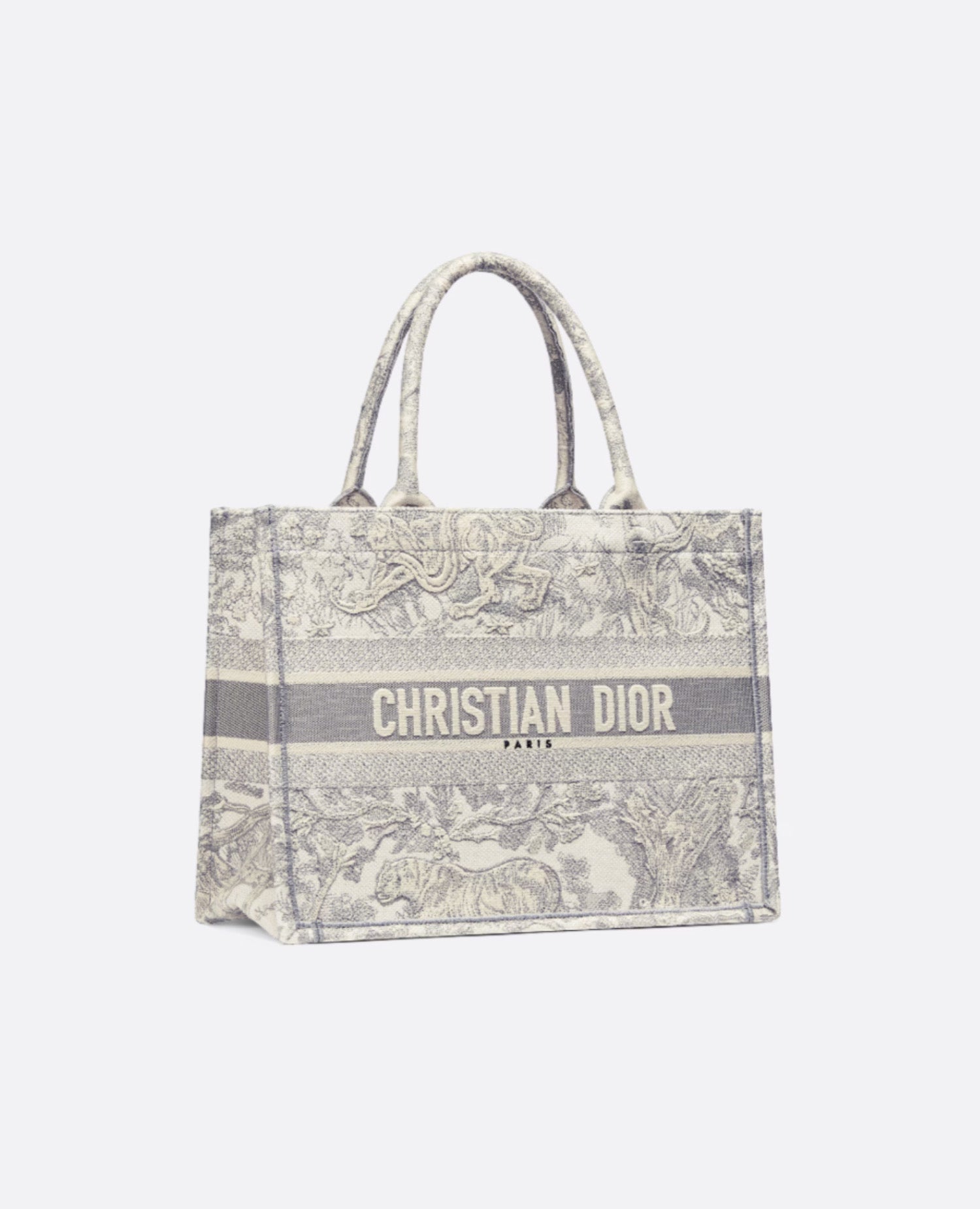 Christian Dior Medium Dior Book Tote Ecue & Grey Toile