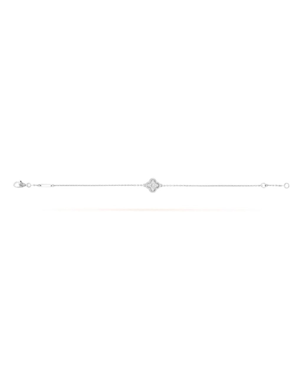 Van Cleef Sweet Alhambra bracelet, 1 motif, white gold, Diamond