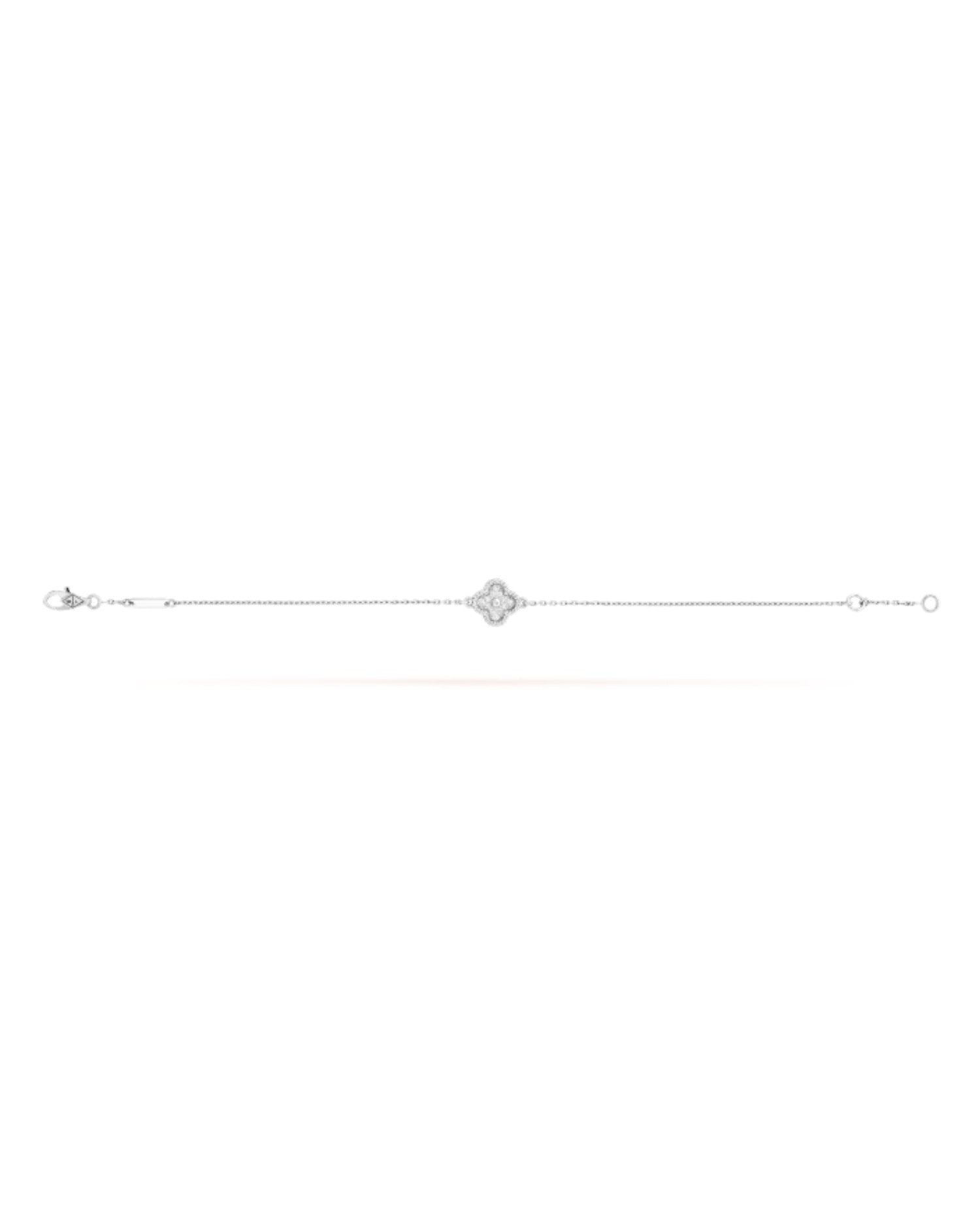 Van Cleef Sweet Alhambra bracelet, 1 motif, white gold, Diamond