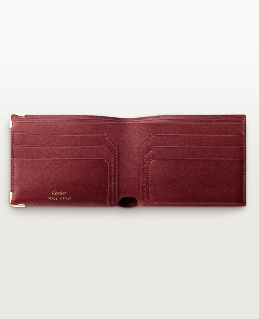 Cartier 6-Credit Card Wallet Burgundy