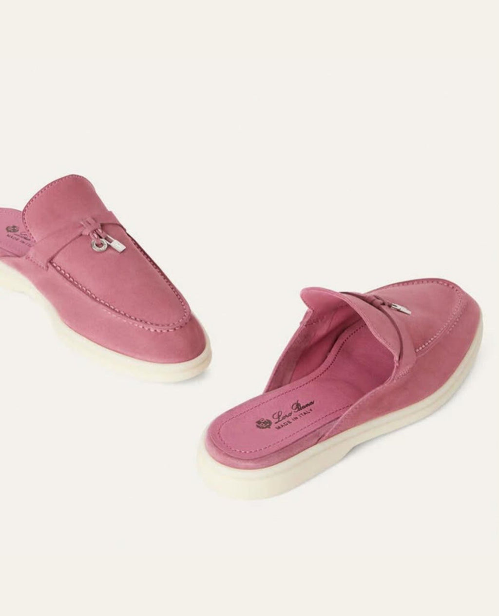 Loro Piana Babouche Charms Walk Loafer Flowering Cherry