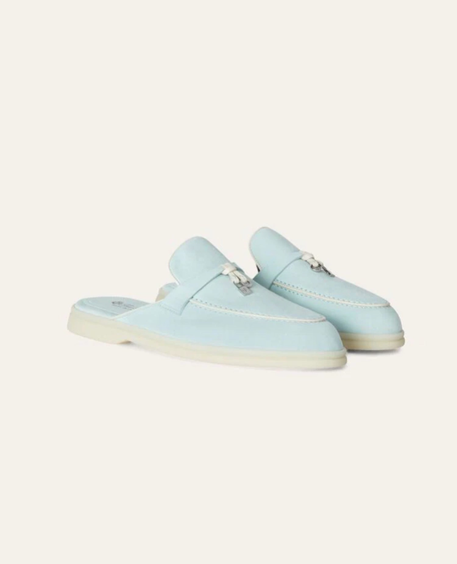 Loro Piana Babouche Charms Walk Loafers Sapphire Blue
