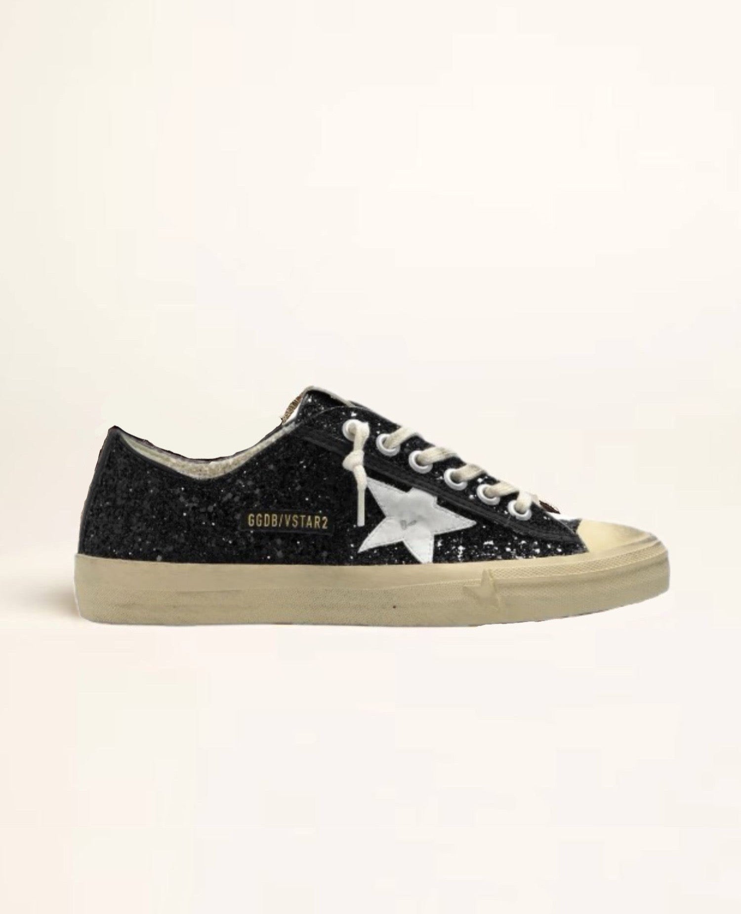 Golden Goose Women's Super-Star Sneakers Glitter Black