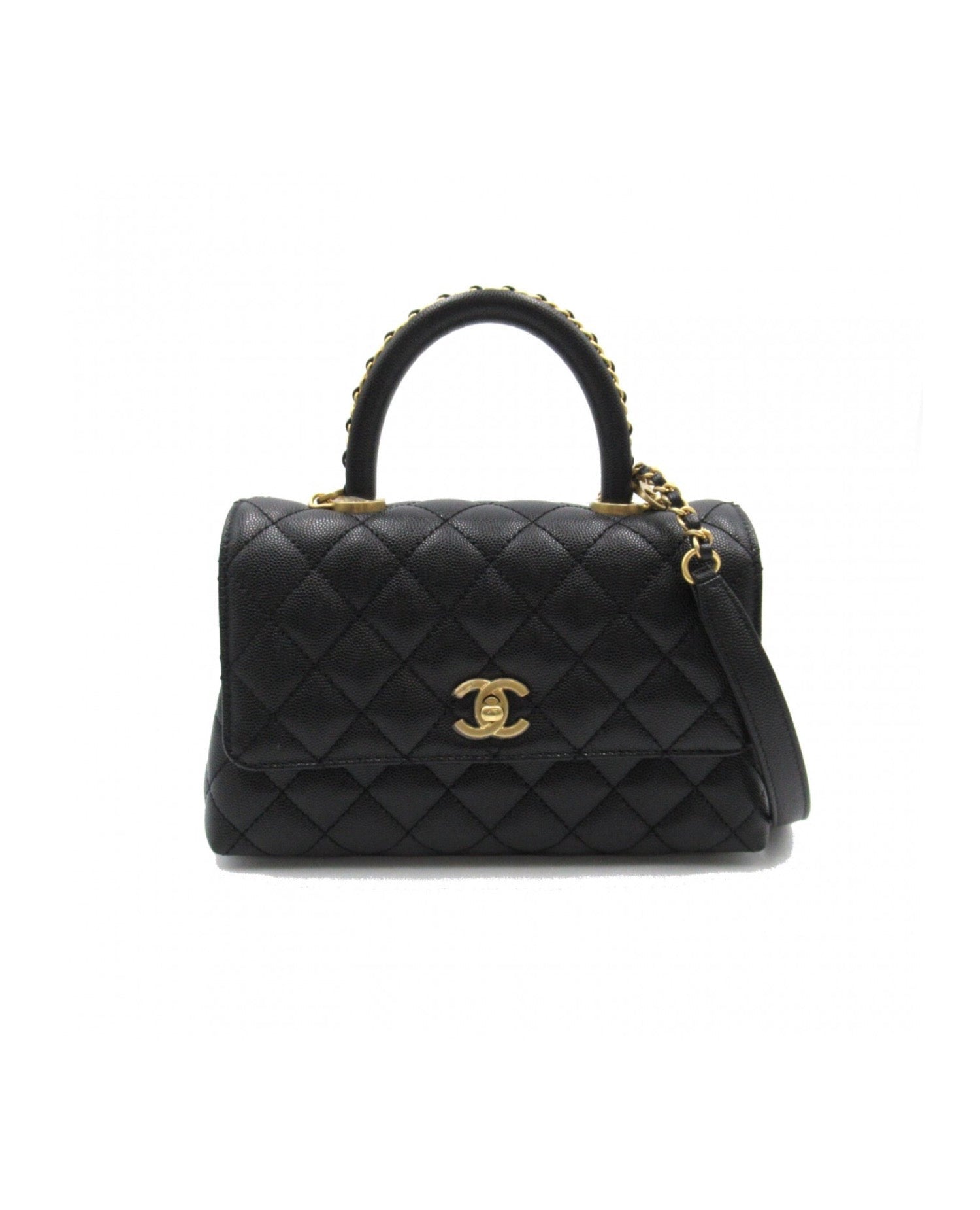 Coco Small Handle Bag Caviar Leather