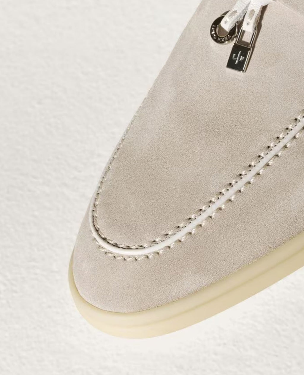 Loro Piana Summer Charms Walk Loafers Power Pearl
