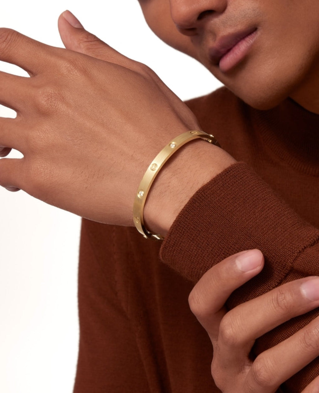Cartier Love Bracelet, Classic Model, Brushed, 4 Diamonds, Gold