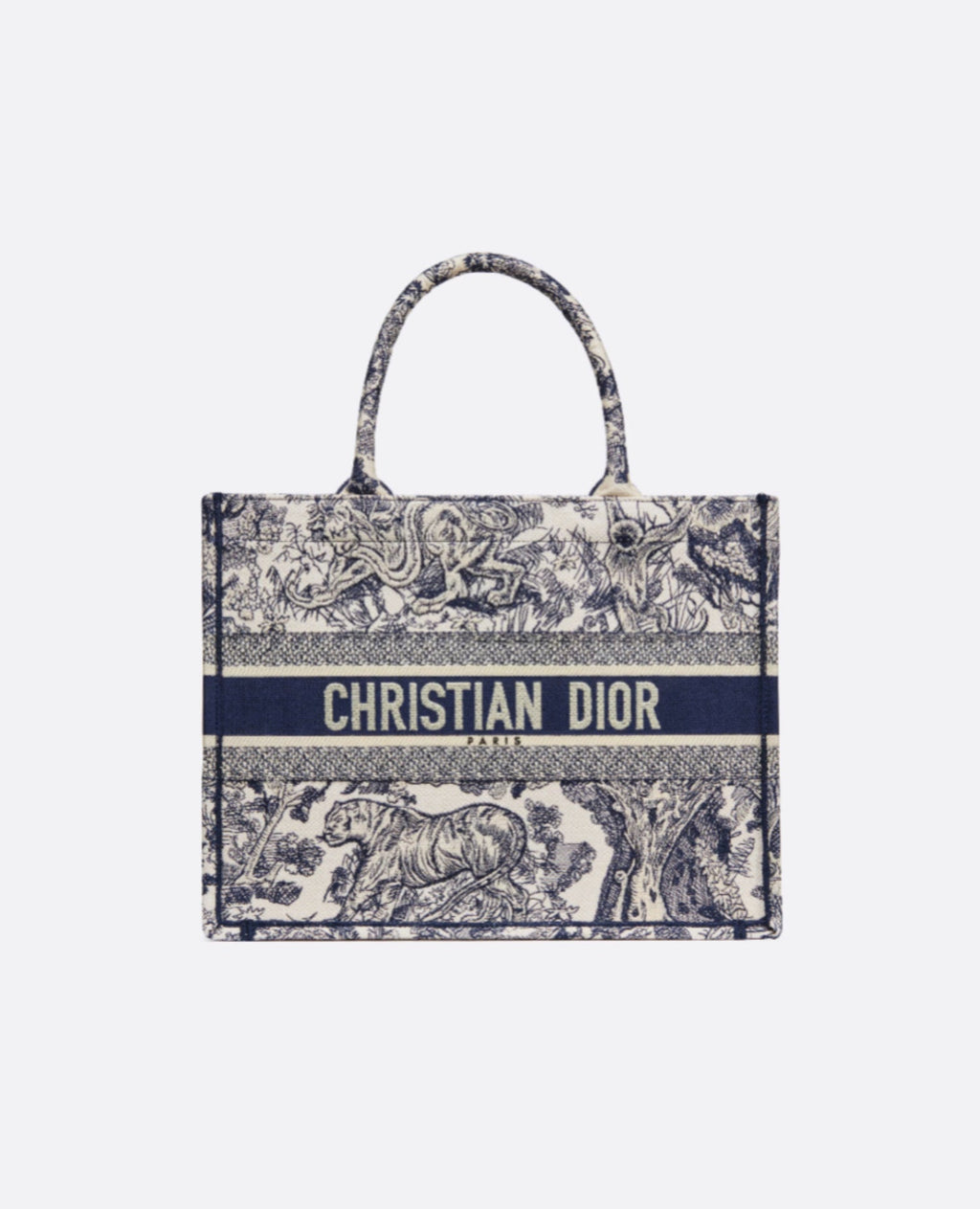 Christian Dior Medium Dior Book Tote Blue Toile