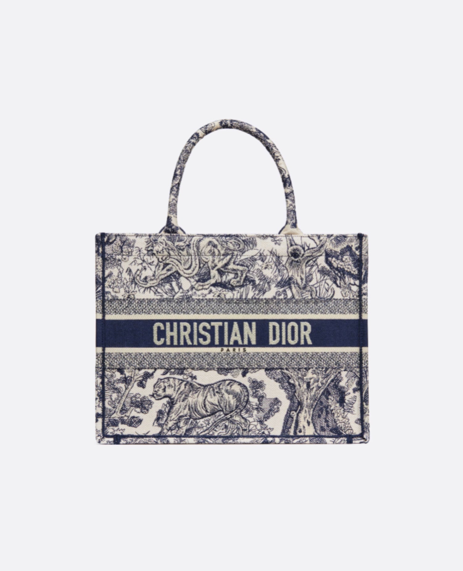Christian Dior Medium Dior Book Tote Blue Toile