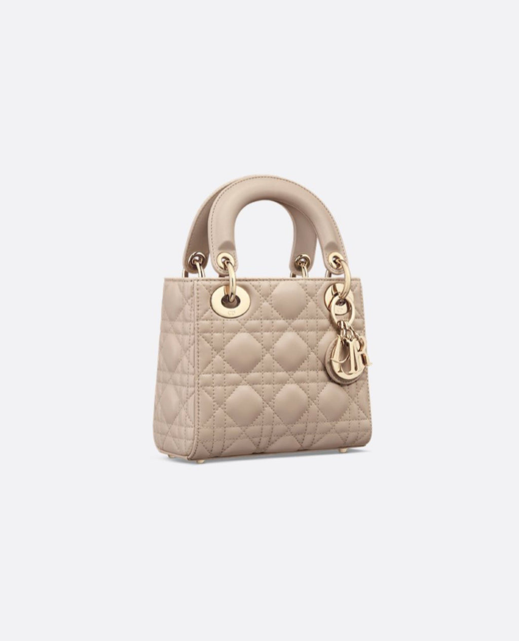 Christian Dior Mini Lady Dior Bag Powder Beige Cannage Lambskin