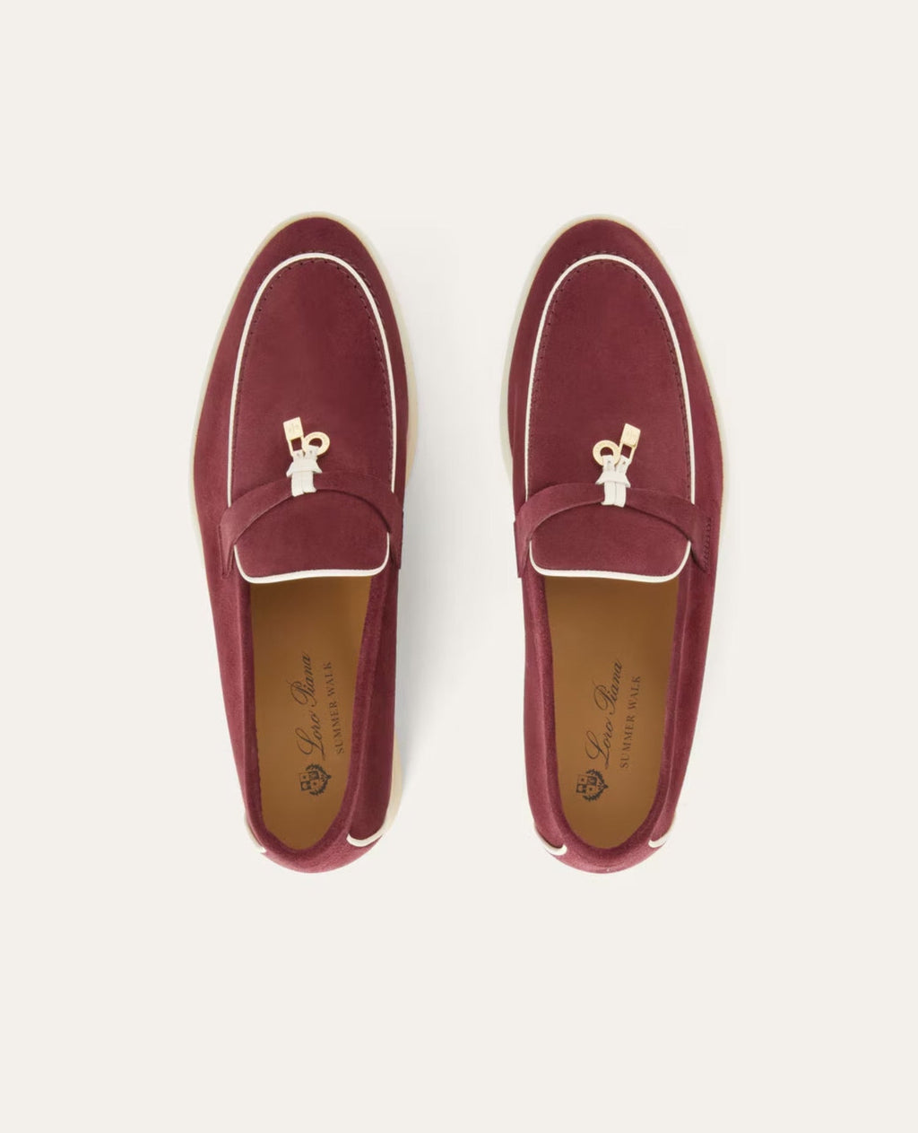 Loro Piana Summer Charms Walk Loafers Azuki Beans
