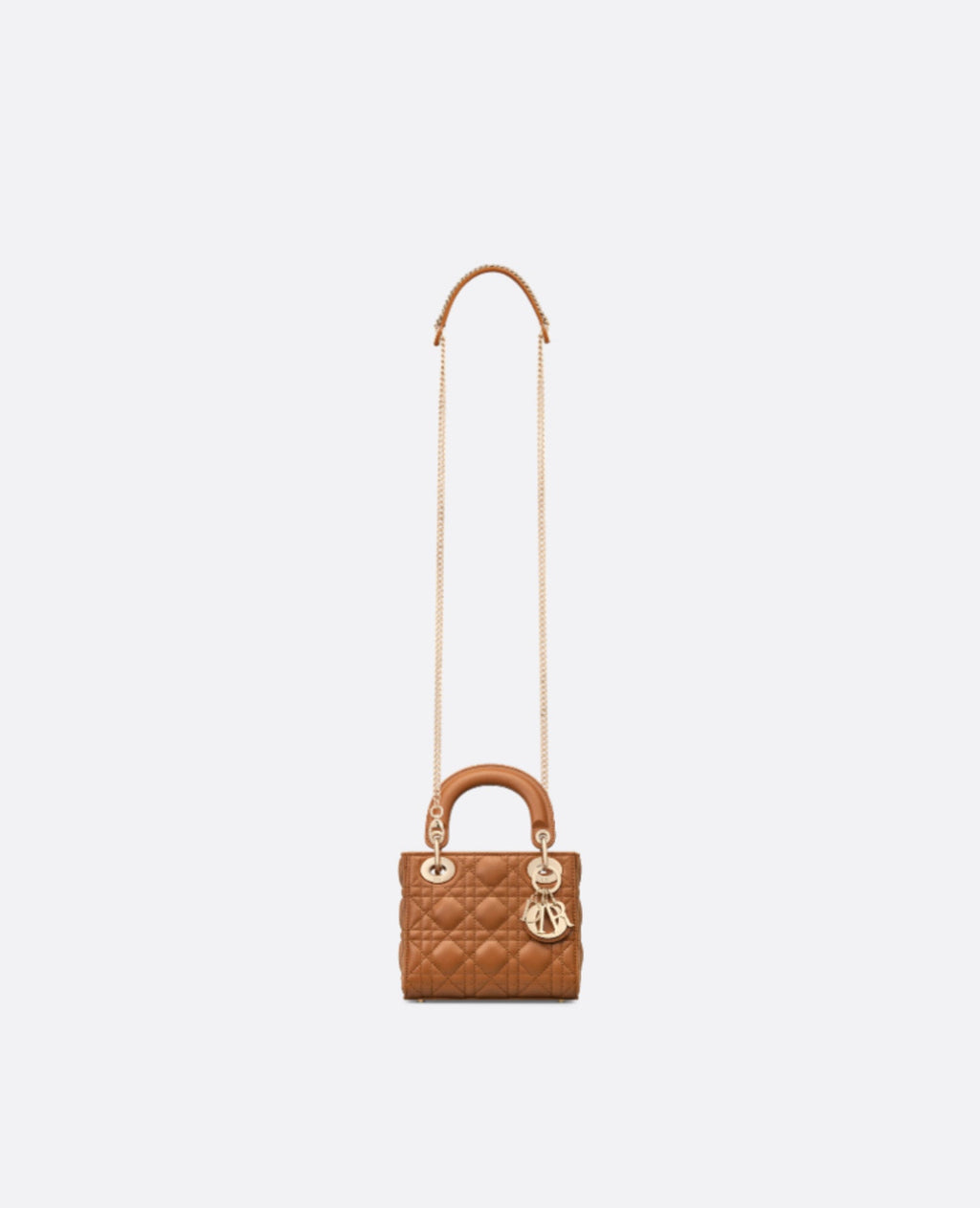 Christian Dior Mini Lady Dior Bag Golden Saddle