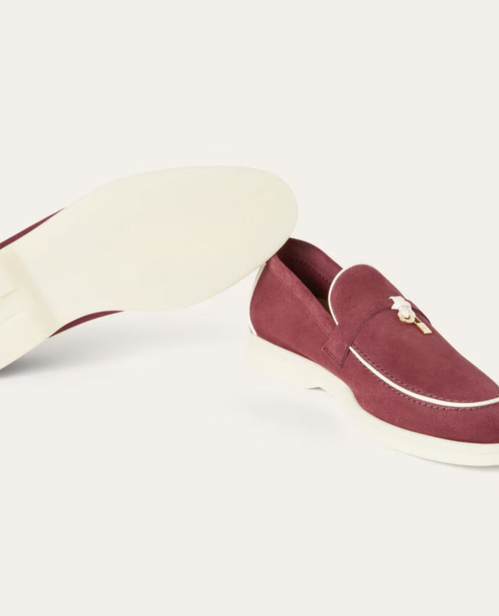 Loro Piana Summer Charms Walk Loafers Azuki Beans