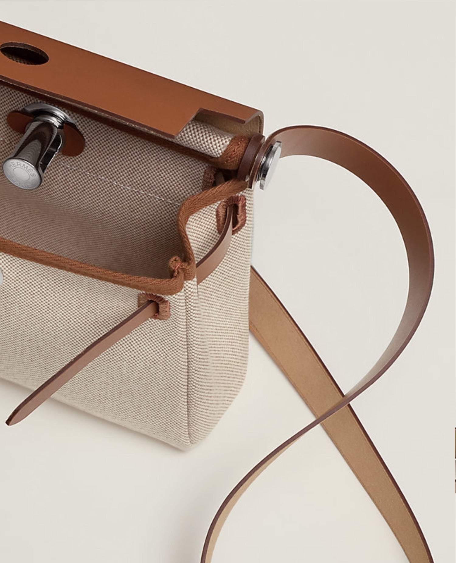 Hermès Herbag Zip 20 Brown Silver