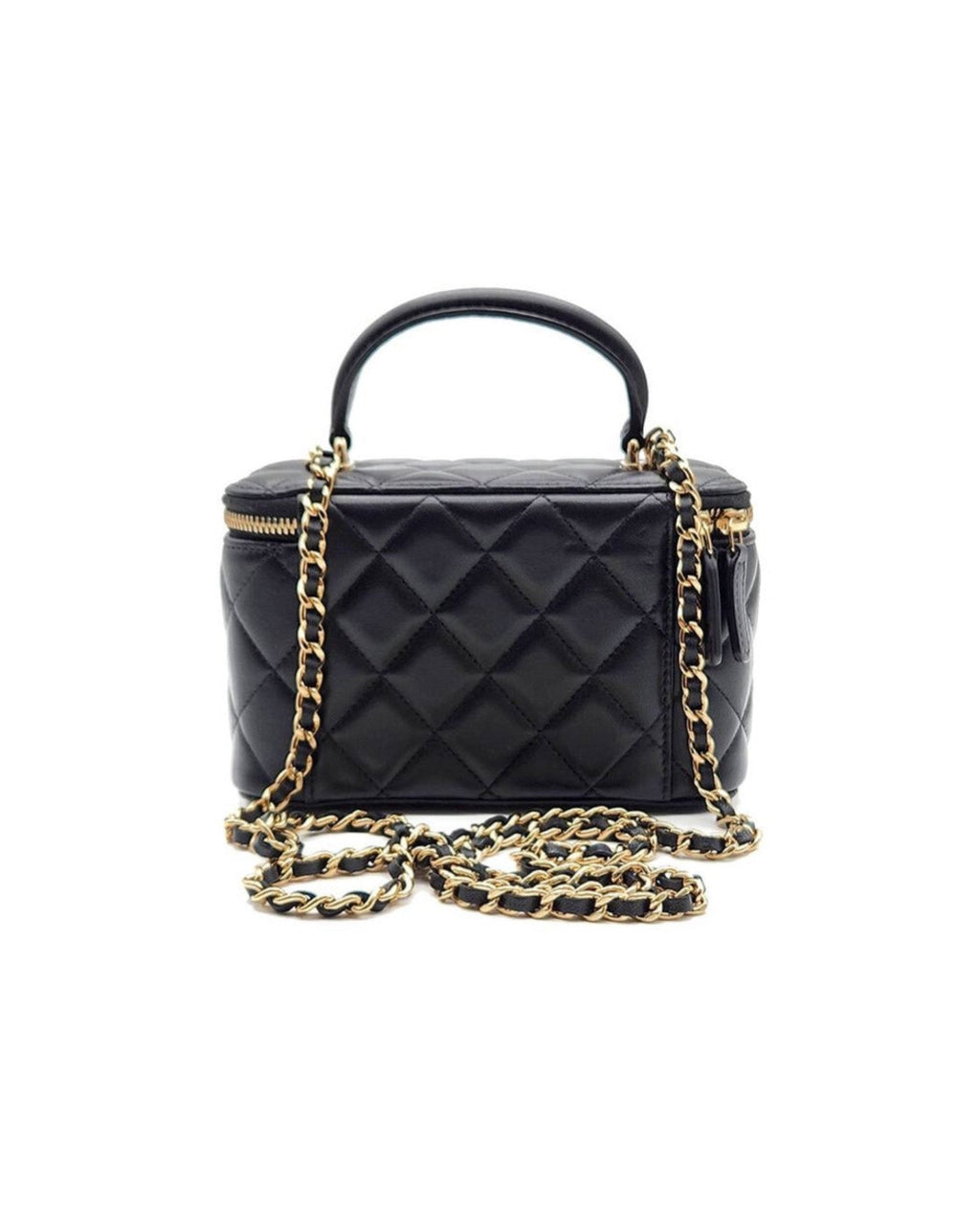 Coco Top Handle Vanity Lambskin Black
