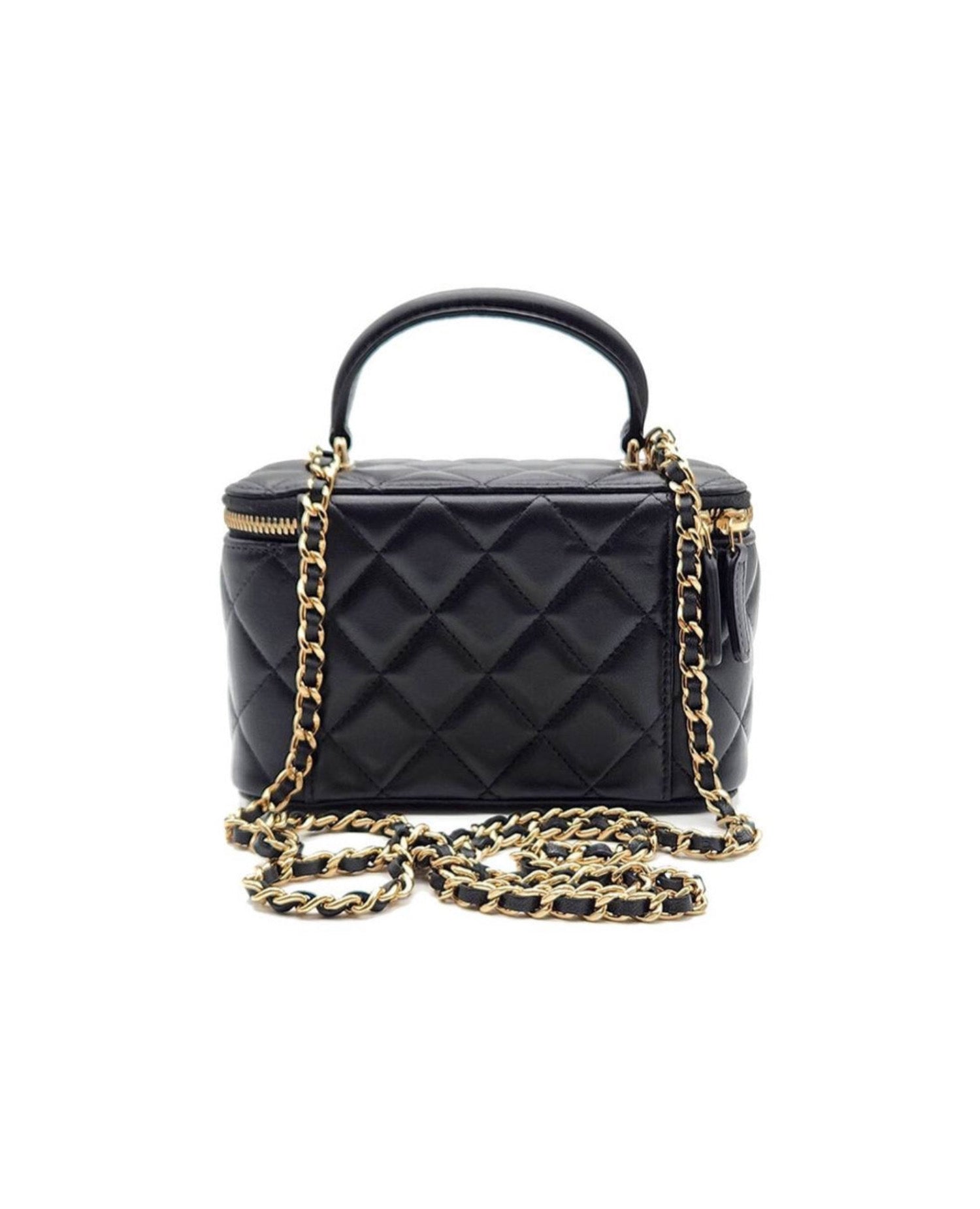 Coco Top Handle Vanity Lambskin Black