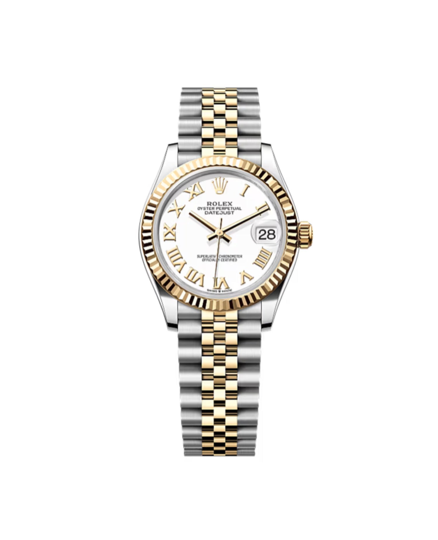 Rolex Datejust 31 Oyster, 31 mm, Oystersteel and yellow gold, White Dial