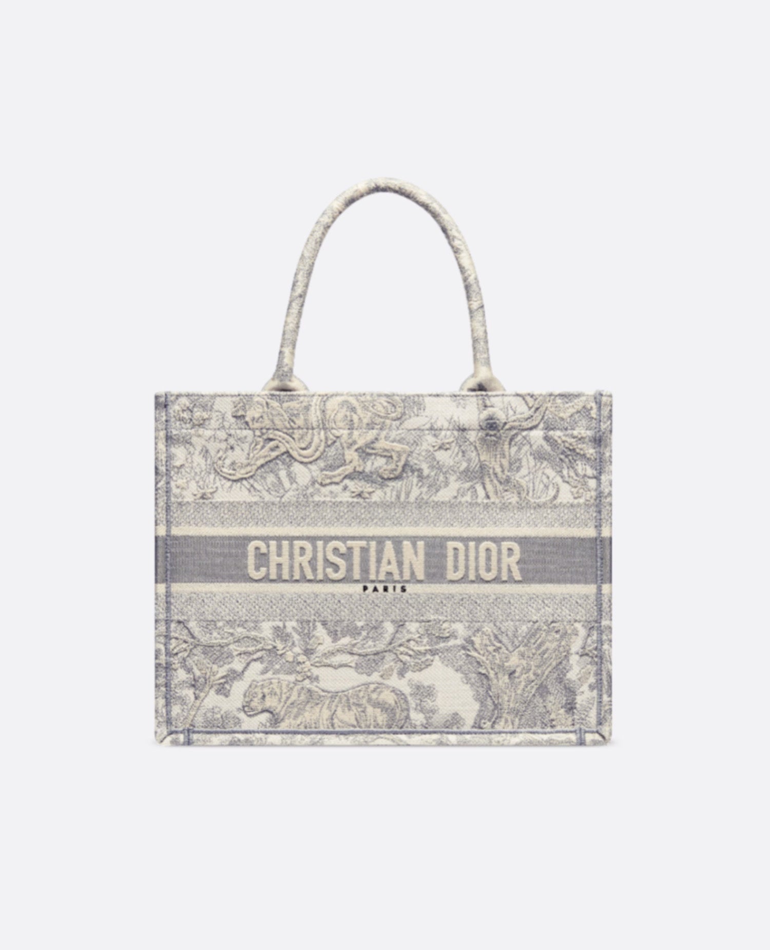 Christian Dior Medium Dior Book Tote Ecue & Grey Toile