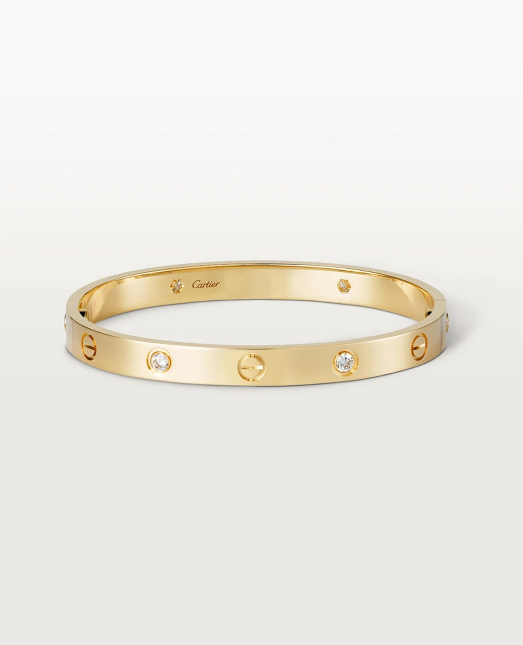Cartier Love Bracelet, Classic, 4 Diamonds, Yellow Gold
