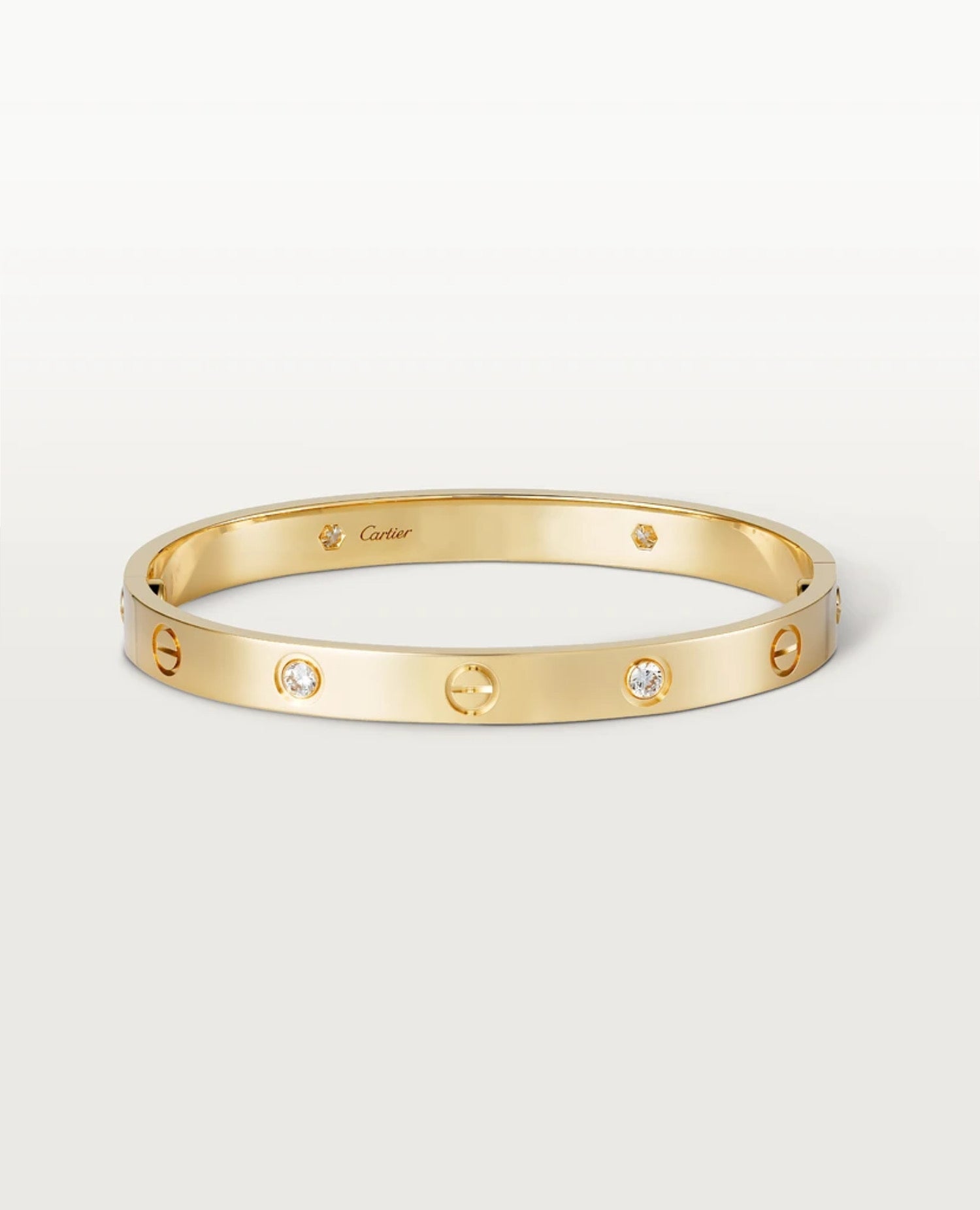Cartier Love Bracelet, Classic, 4 Diamonds, Yellow Gold
