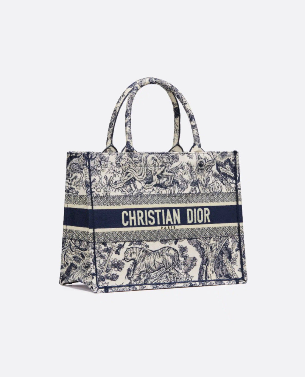 Christian Dior Medium Dior Book Tote Blue Toile